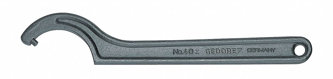 GEDORE Pin Spanner Wrench: 30 to 32mm, 9/64 in Pin Dia, 5 1/4 in Overall  Lg, 7/64 in Pin Lg, Round