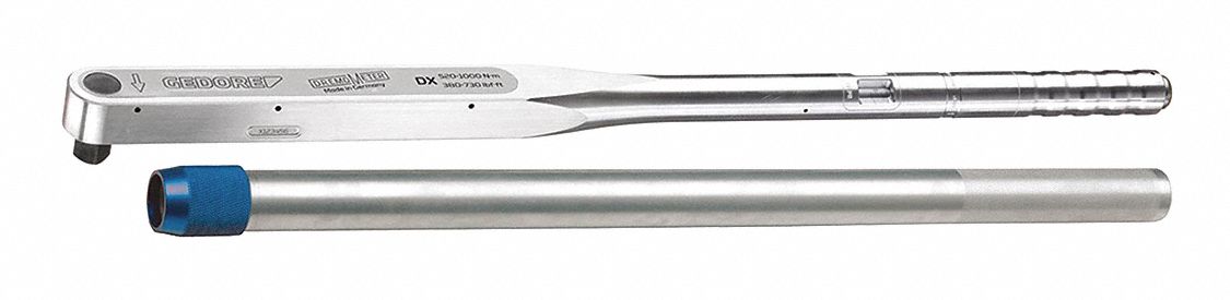 CLÉ DYNANOMÉT À CLIQUET,A CERTIFICAT D'ÉTALONNAGE,520 À 1000 NM,5 ° ,3/4 PO,38 37/64 PO,AL