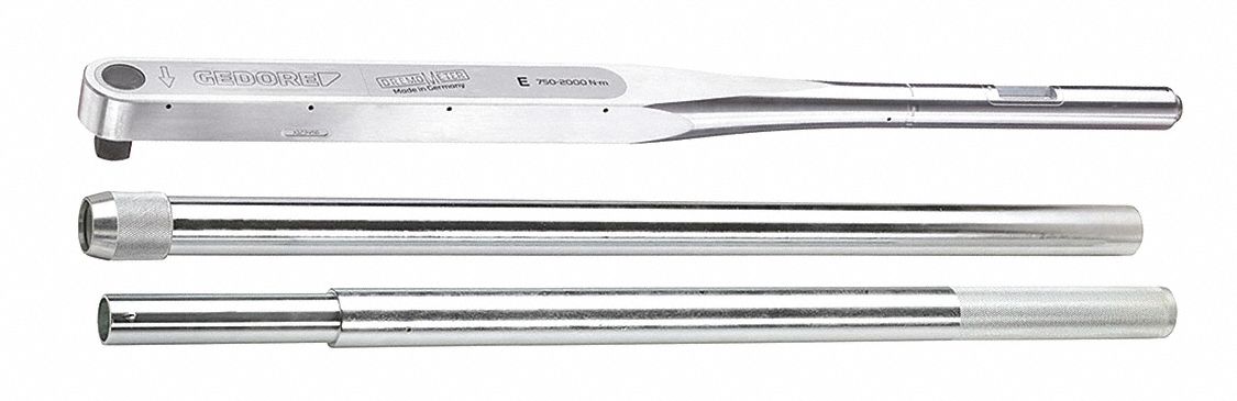 CLÉ DYNANOMÉT À TÊTE FIXE,A CERTIFICAT D'ÉTALONNAGE,750 À 2000 NM,5 ° ,DOUILLE DE 1 PO,37 13/32 PO,AL