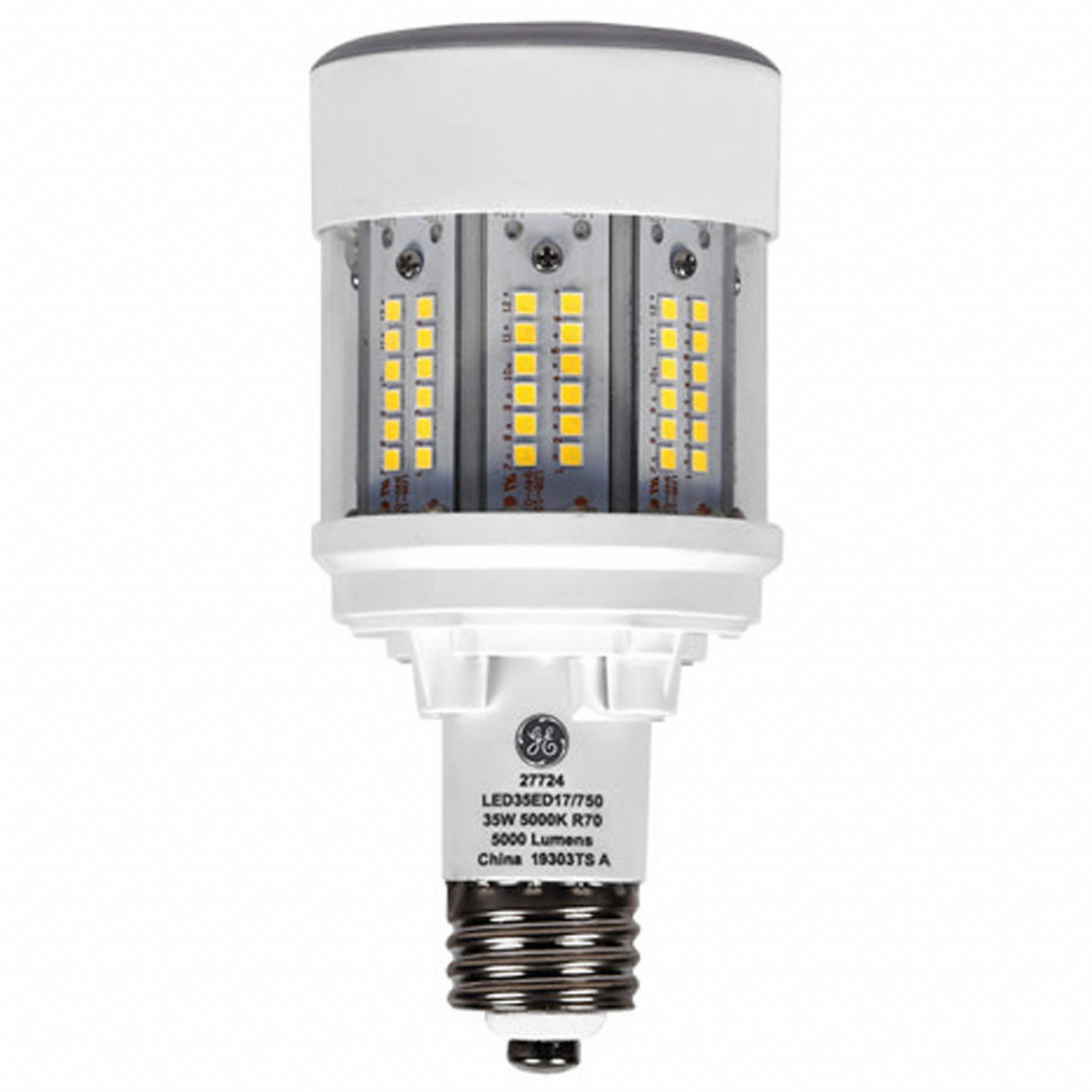 LED HID BULB, 65000 LM, 45W, 120/277V, 4000K COLOUR TEMP, WHITE, 12.2 IN L, MEDIUM SCREW (E26), ED17