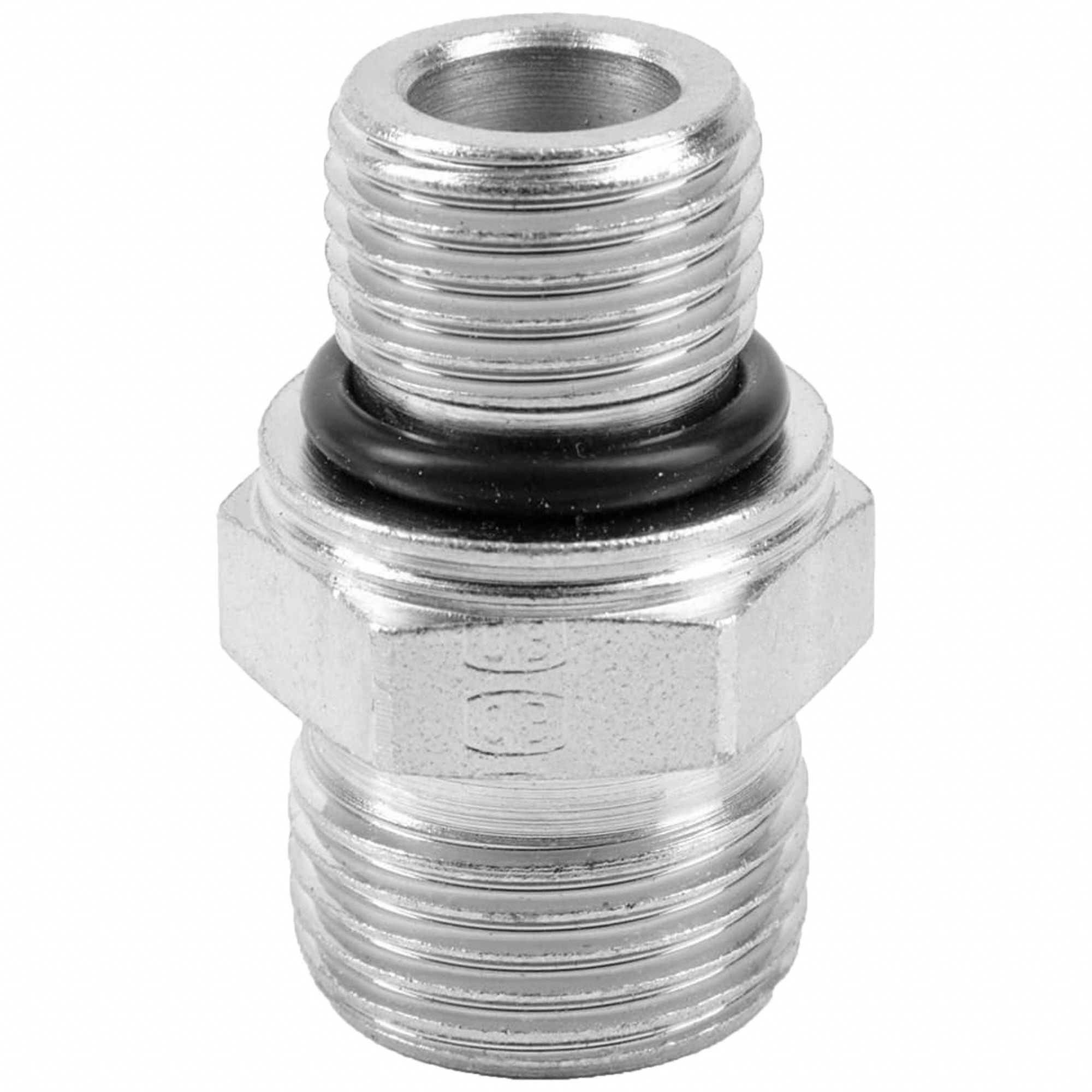 Steel tube fitting: Straight Adapter, Metric x Compression, For 10 mm Tube OD, 7,251 psi, Steel
