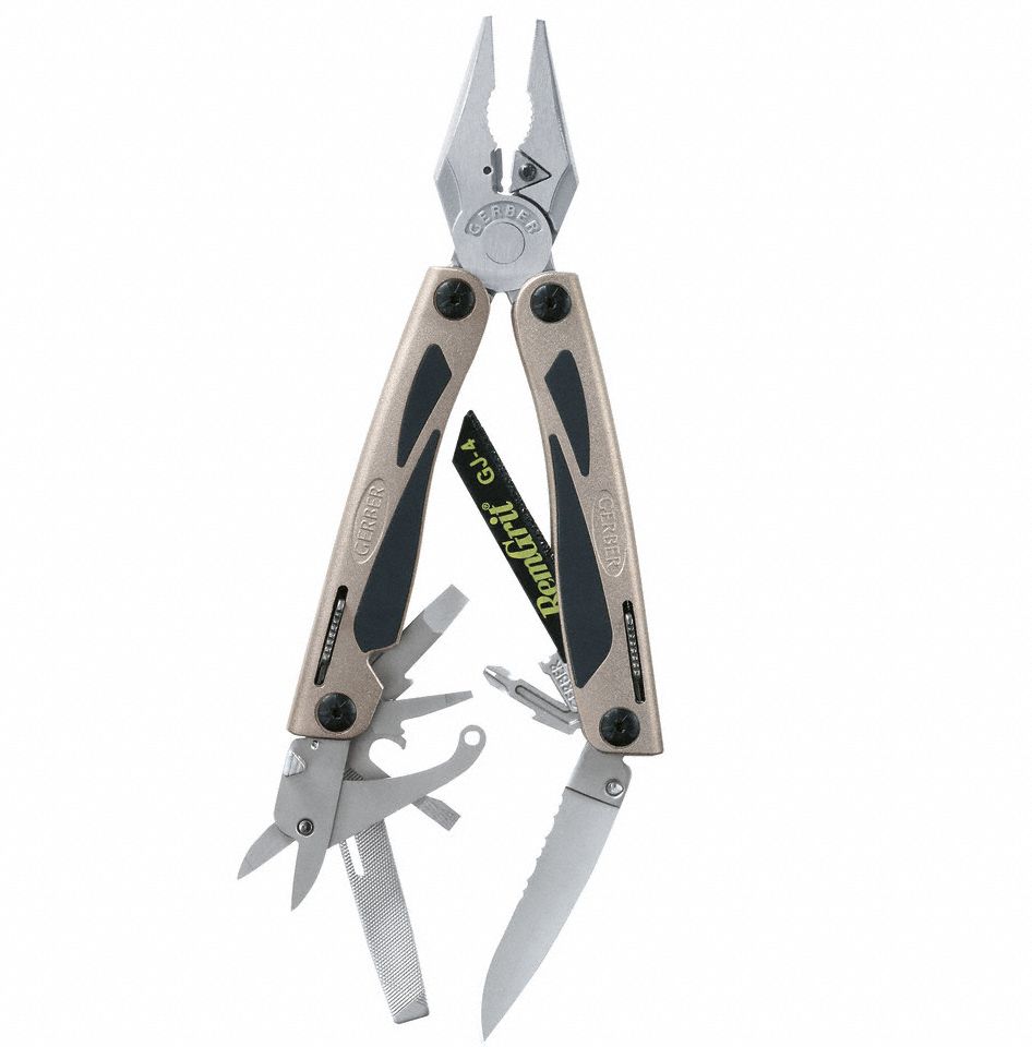 800 LEGEND SERIES MULTI-TOOL, STAINLESS STEEL, SILVER ALUMINUM, RUBBER HANDLE, 9.8 OZ WEIGHT