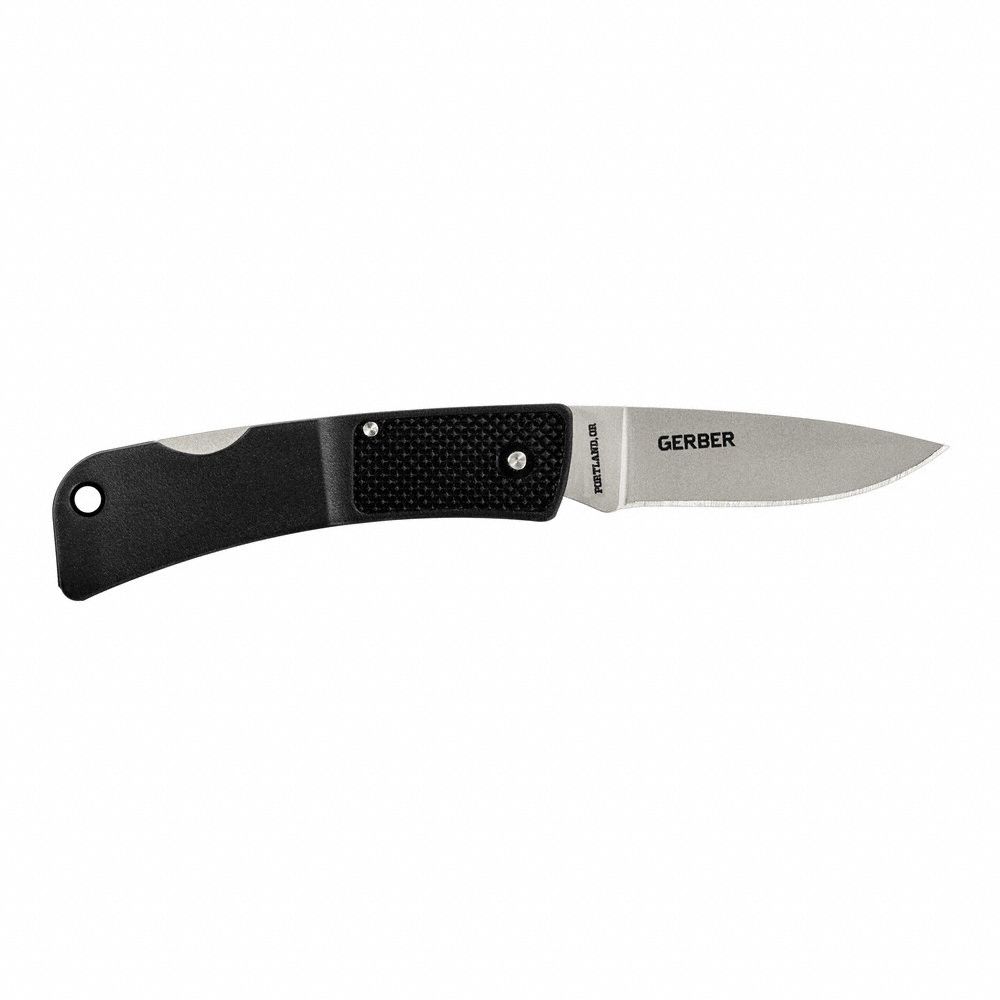 FOLDING KNIFE, 2 IN BLADE L, 2 1/2 IN CLOSED L, 4 1/2 IN OVERALL L, PLASTIC, STRAIGHT