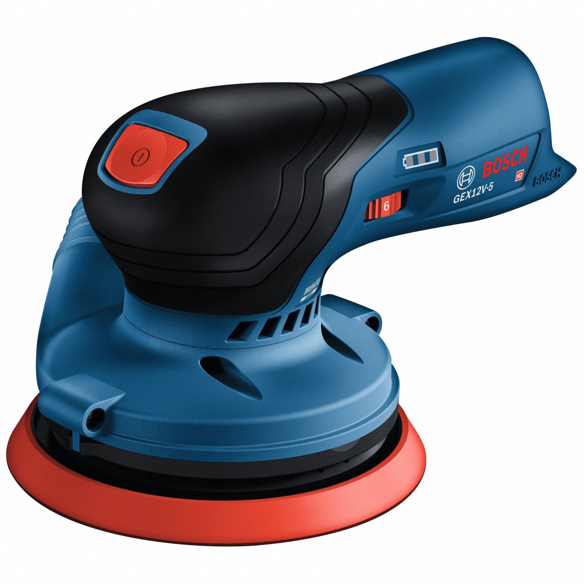 Lijadora inalámbrica BOSCH GEX12V-5N, disco de 5", orbital aleatoria 799V24-