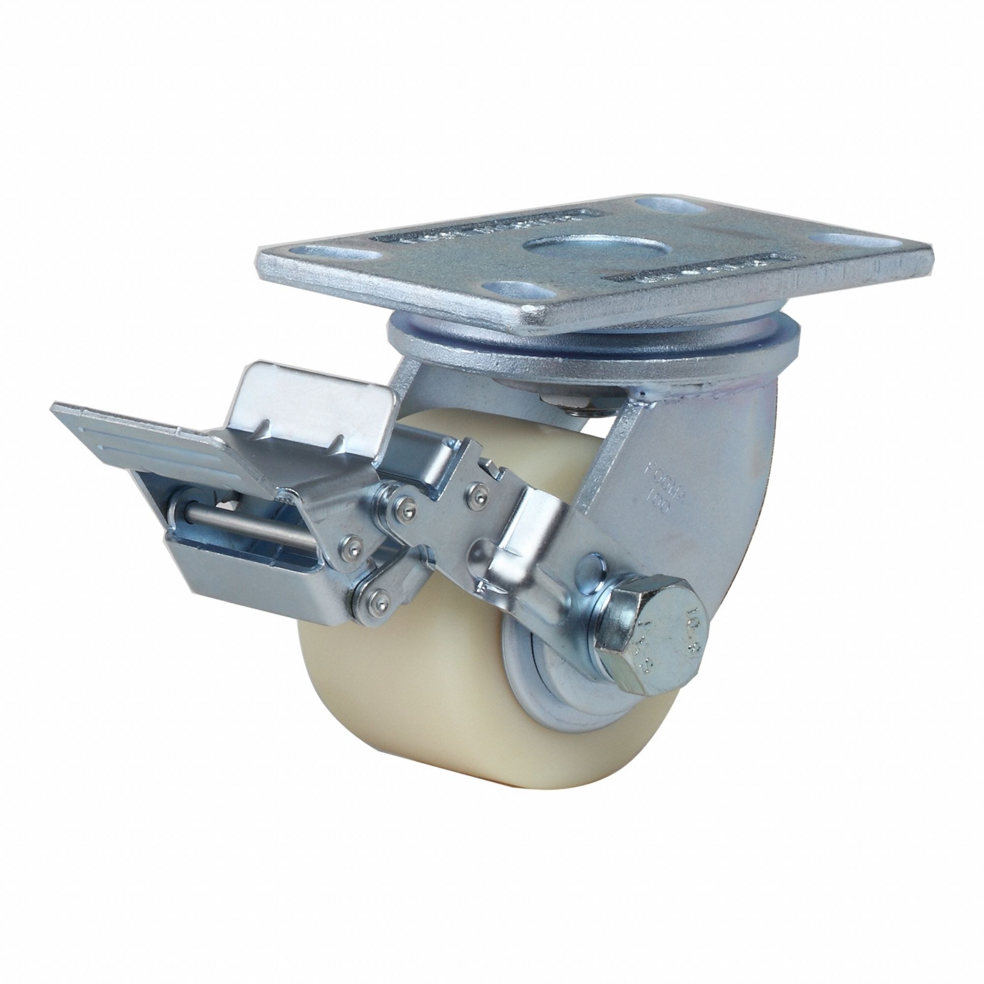 FOOT MASTER, 100 mm Wheel Dia., 1,764 lb, Plate Caster - 819TC3|GF-100 ...