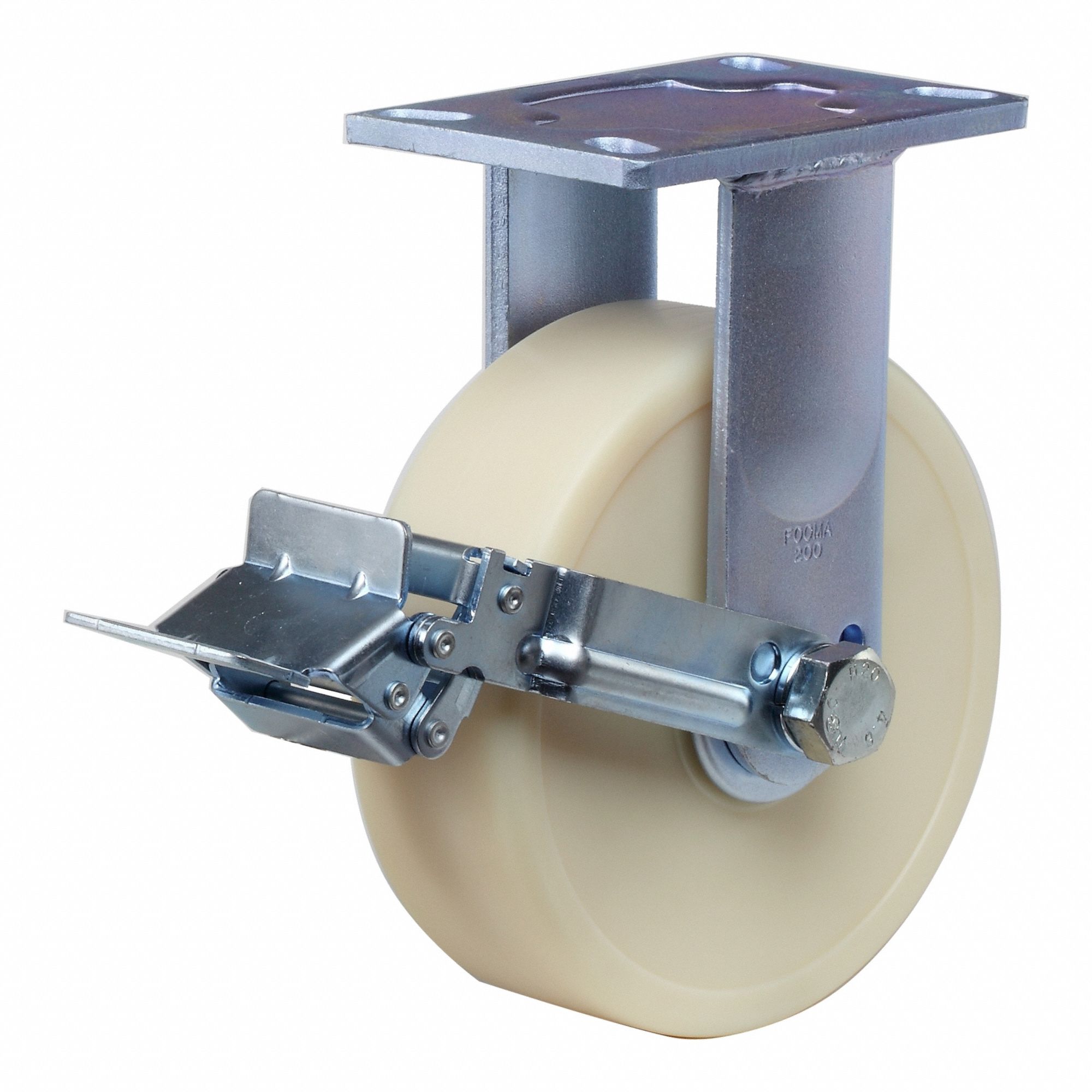 Plate Caster, Rigid, Nylon, 257mm H