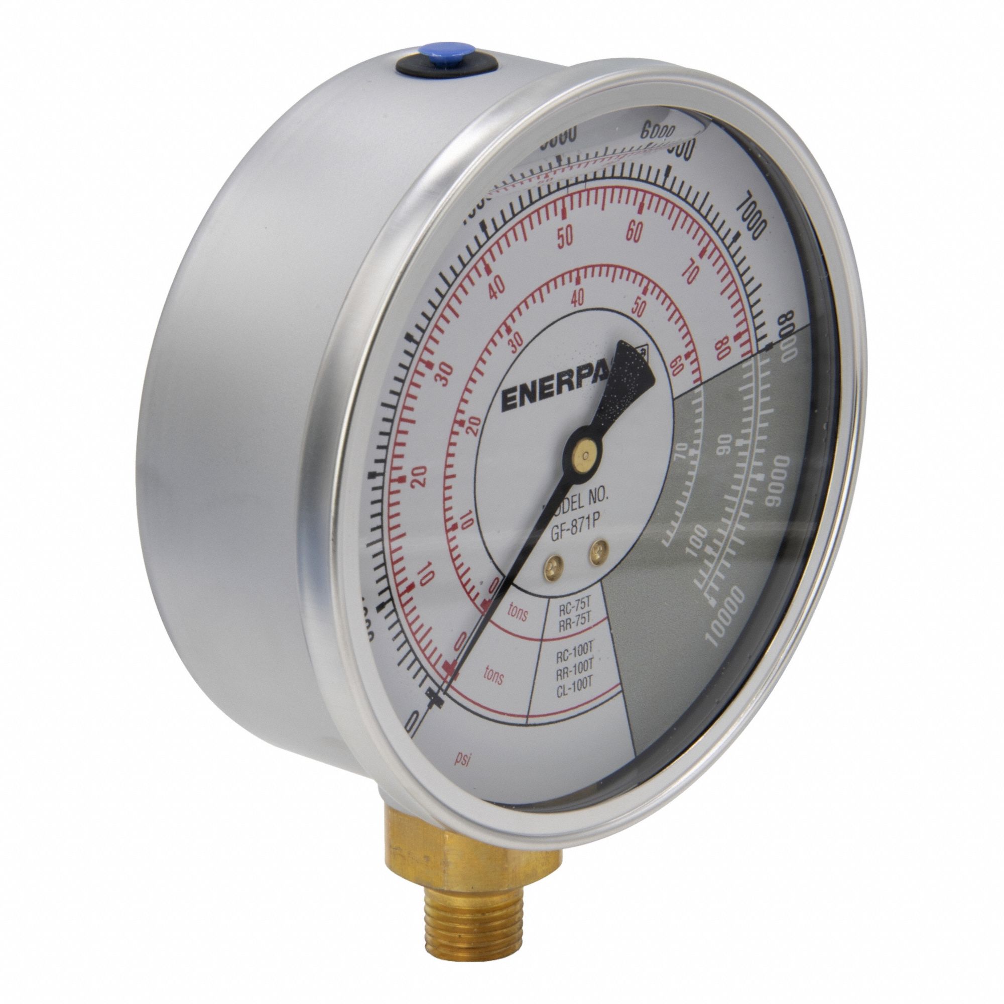 HYDRAULIC FORCE, 10,000 PSI, 1/4 IN NPTF, LOWER BACK, GA3, GF