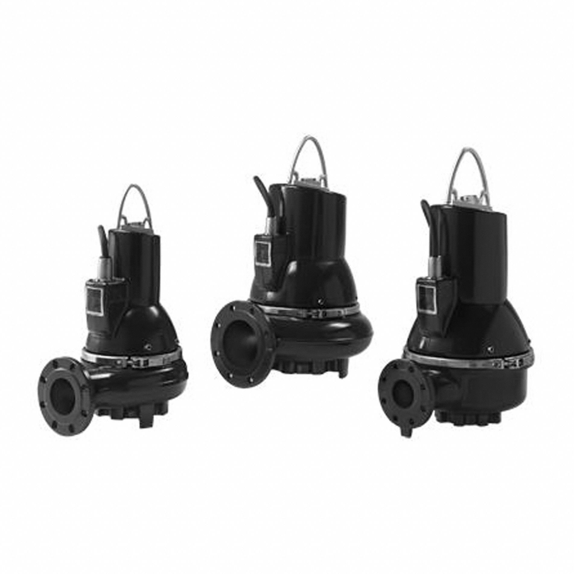 Grinder Pump: Horizontal, Single Phase, 1 21/100 hp, 208/230V AC, 1 1/2 in Flange, Flange