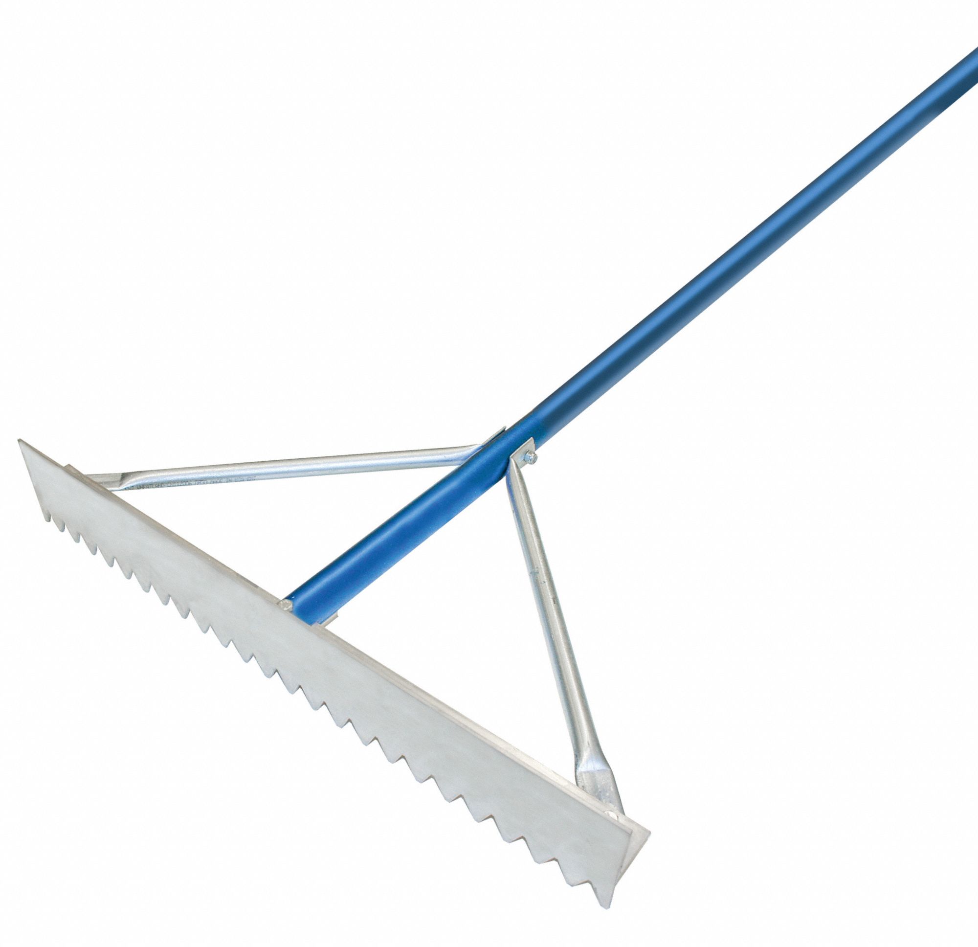 Mag Asphalt Rake: Pull/Push, Straight, Aluminum, Magnesium, 24 in Bristle or Blade Wd