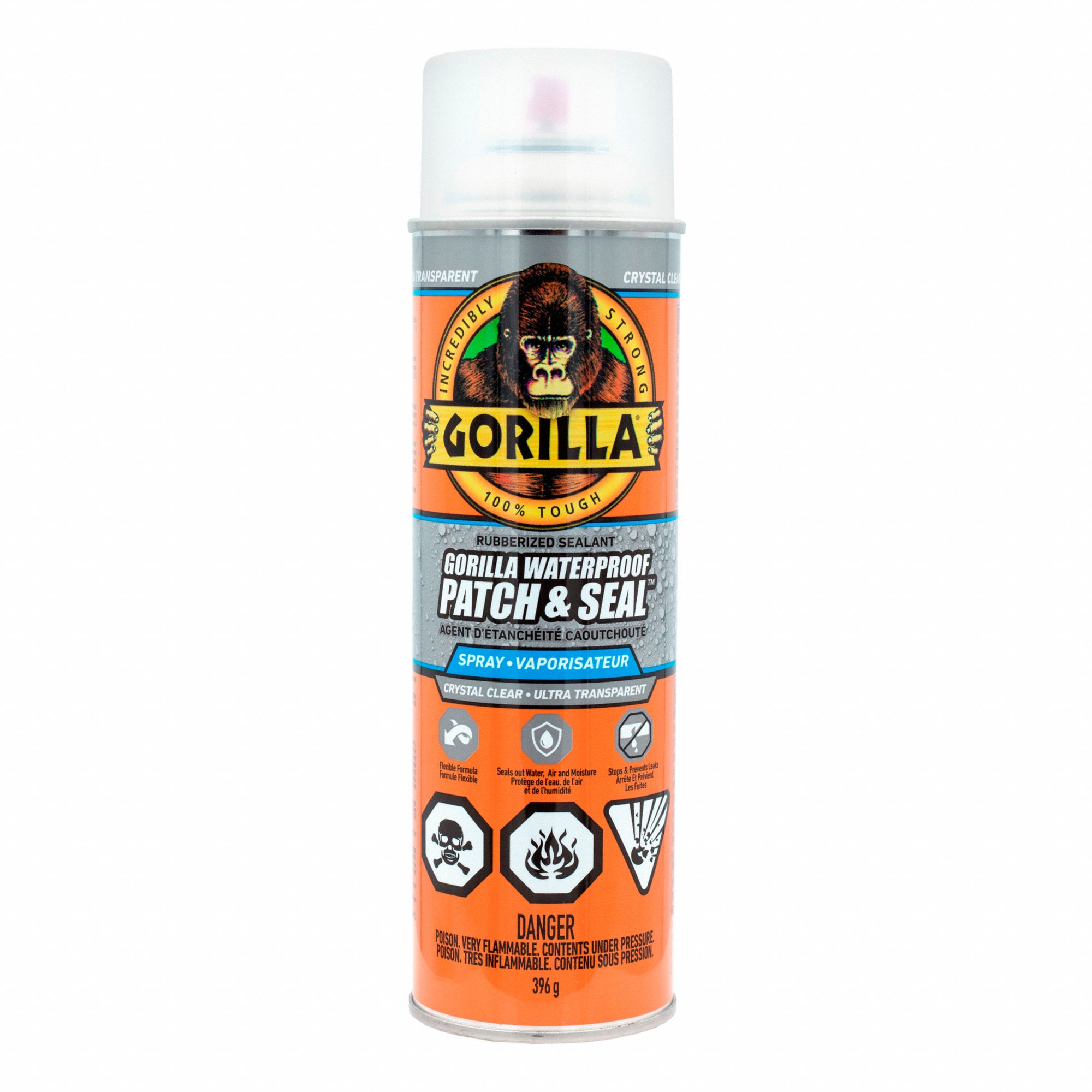 GORILLA PATCH AND SEAL SPRAY, CLEAR, 14 OZ, TEMPERATURE/WATERPROOF ...