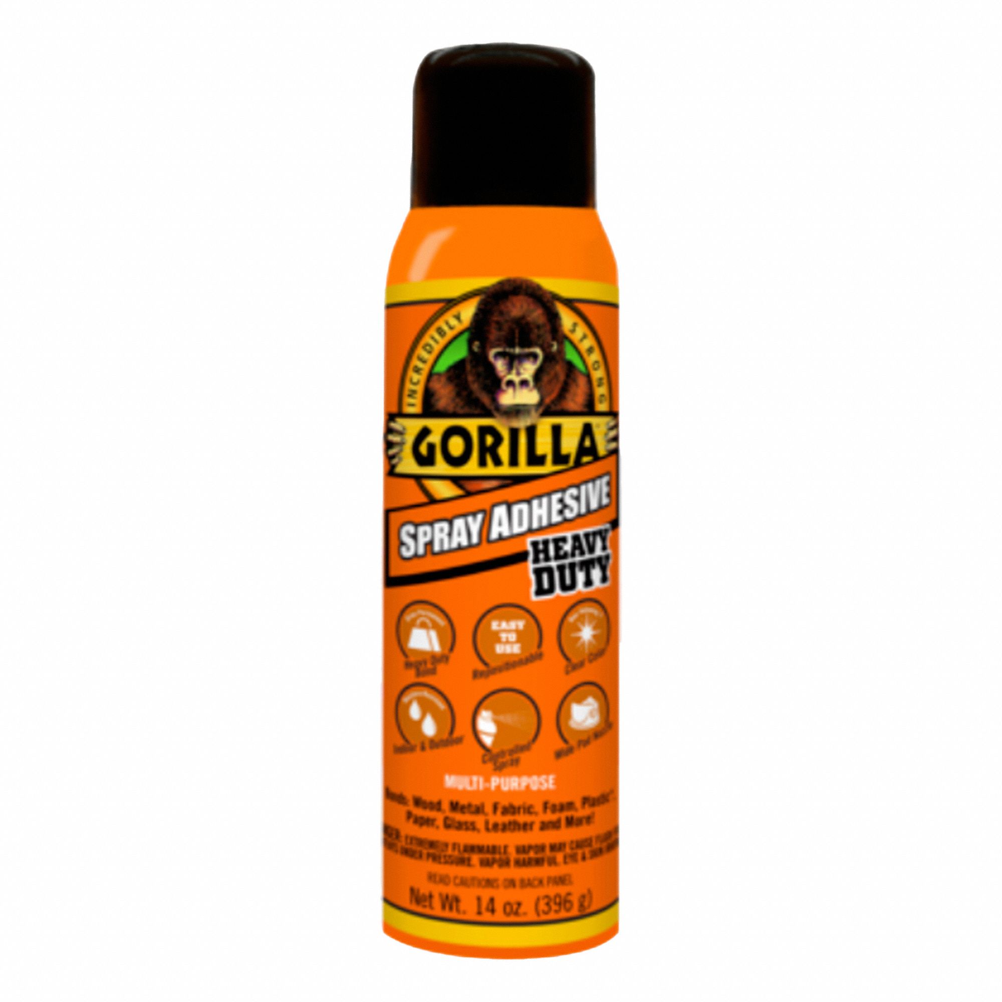 MULTIPURPOSE SPRAY ADHESIVE, AEROSOL, 50 ° F TO 90 ° F, CURE TIME 10 MIN, 14 OZ, CAN