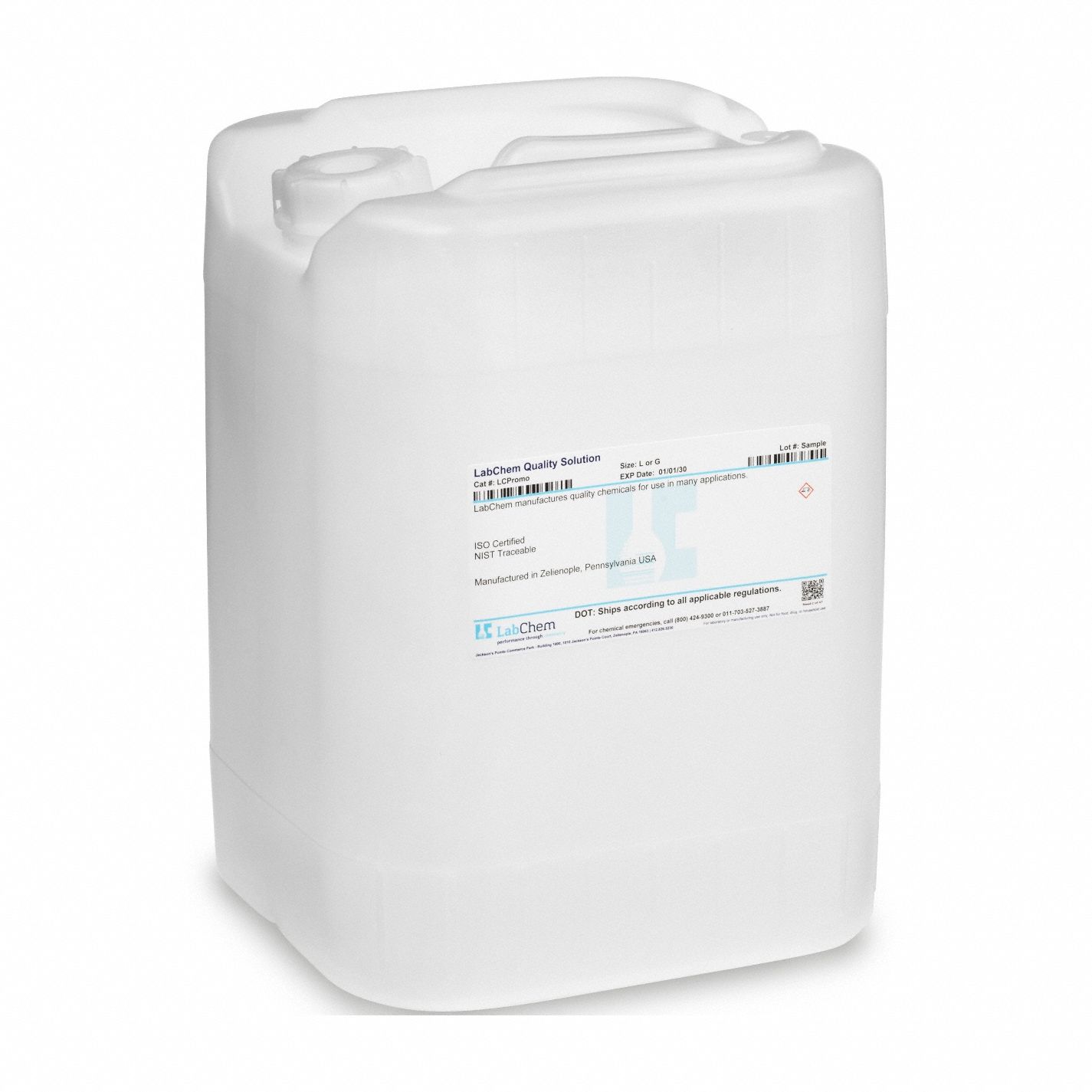 Isopropyl Alcohol: Lab, 20 L, 67-63-0/7732-18-5, 0.1% Concentration, Alcohol/Solvent, Liquid, 1