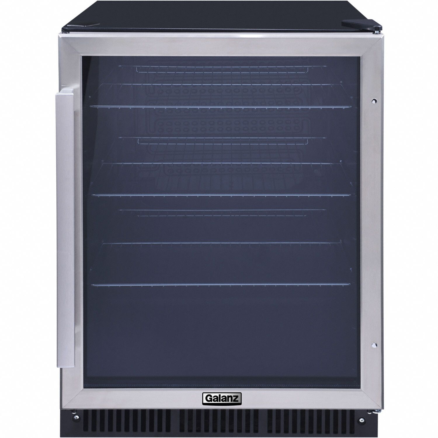 Beverage Cooler Refrigerator: Stainless Steel, 5.7 cu ft Total Capacity, 4 Shelves