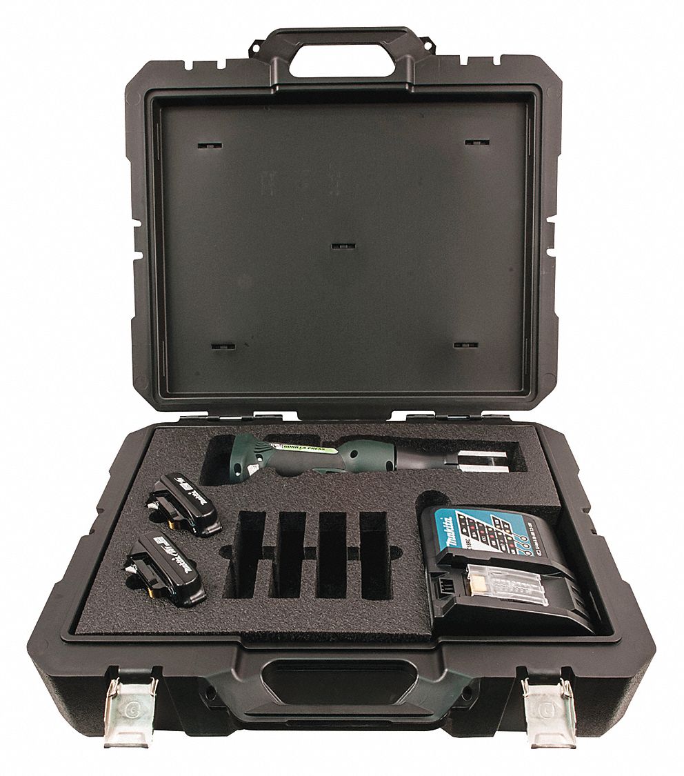 GREENLEE Cordless Press Tool Kit Battery Included, 18 V DC, Up to 1 1/