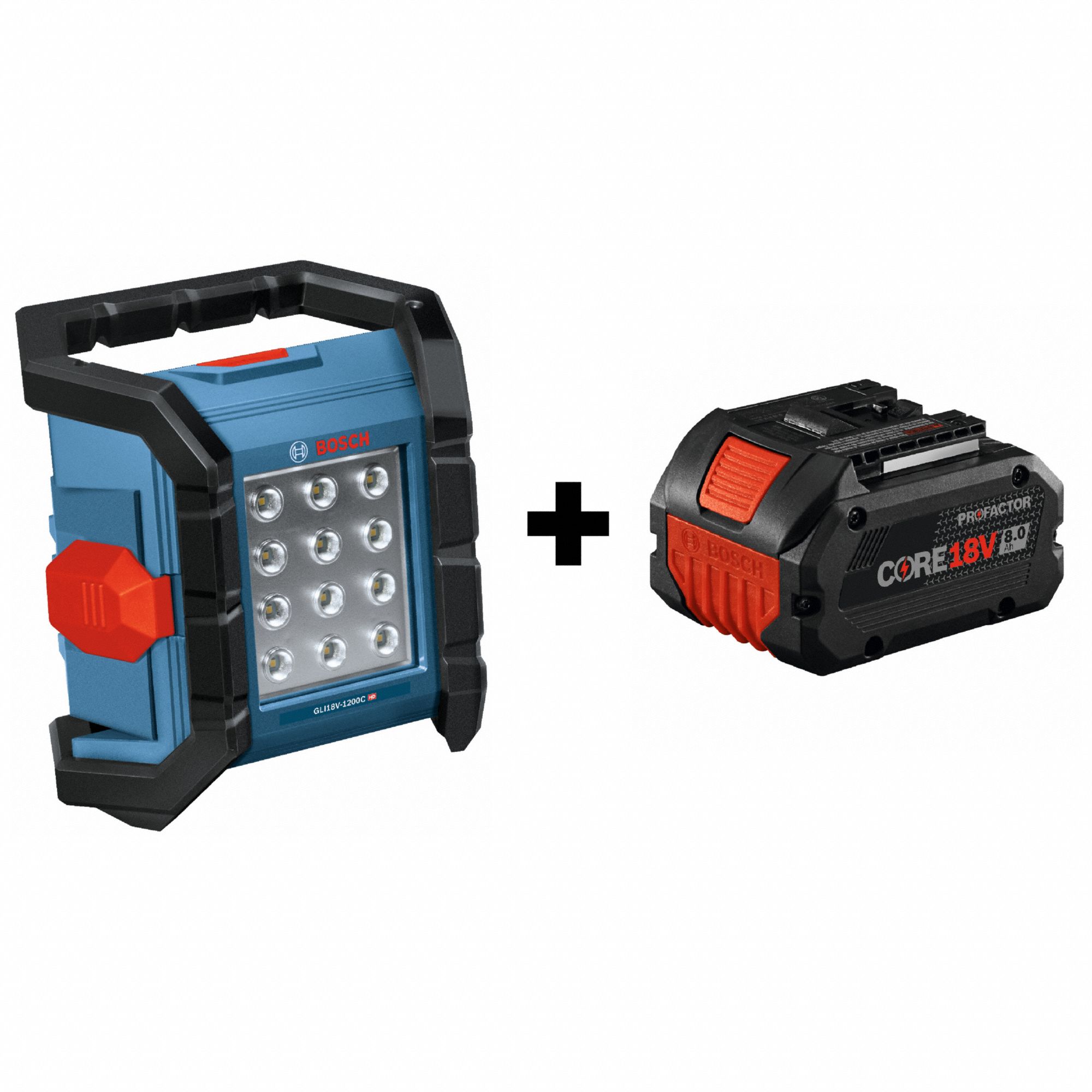 Cordless Tool Combination Kit, 18V: CORE18V®, Battery Included, 1, 200 lm Max., 1 Modes