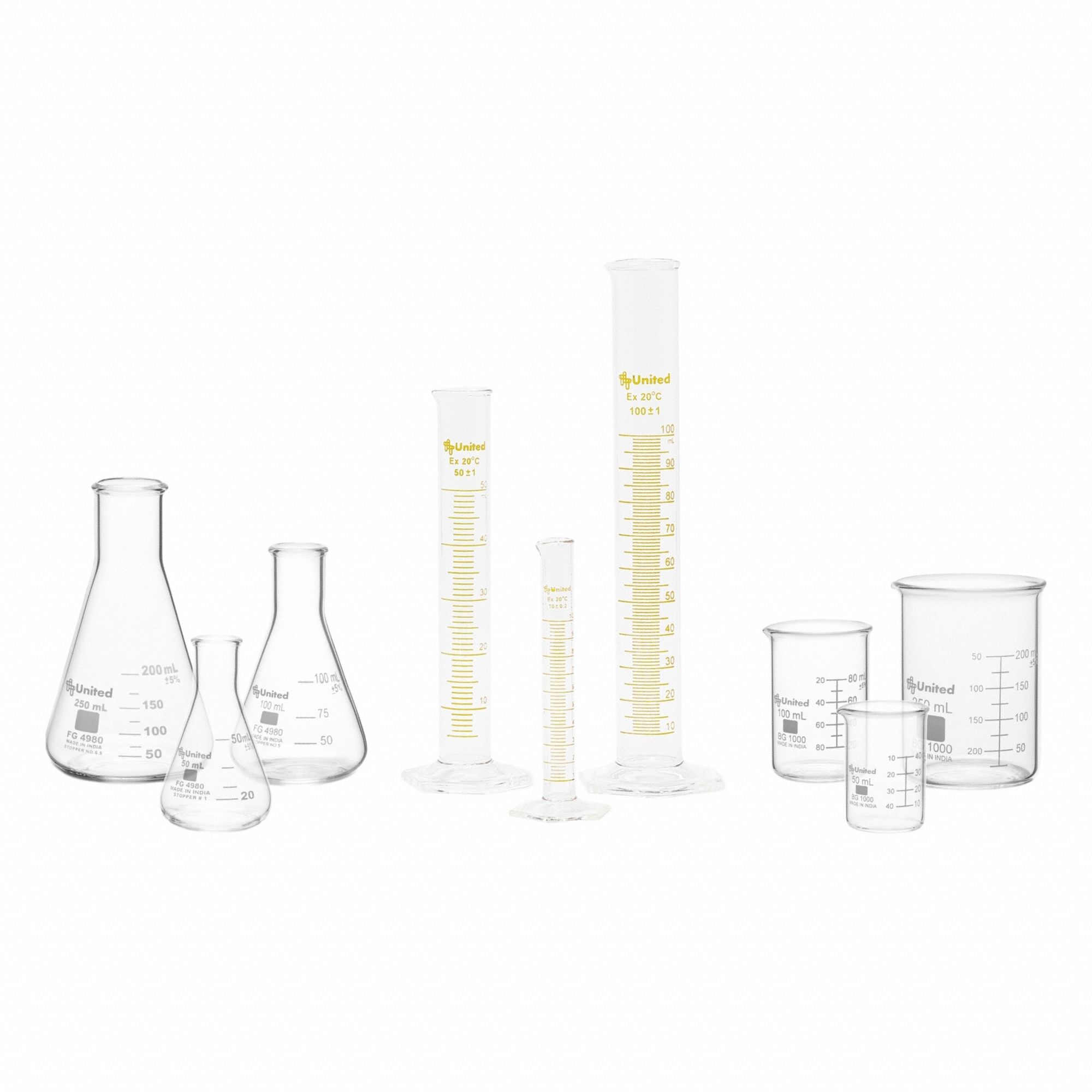 Lab Glassware Set: Mixed Glassware Set, Glass