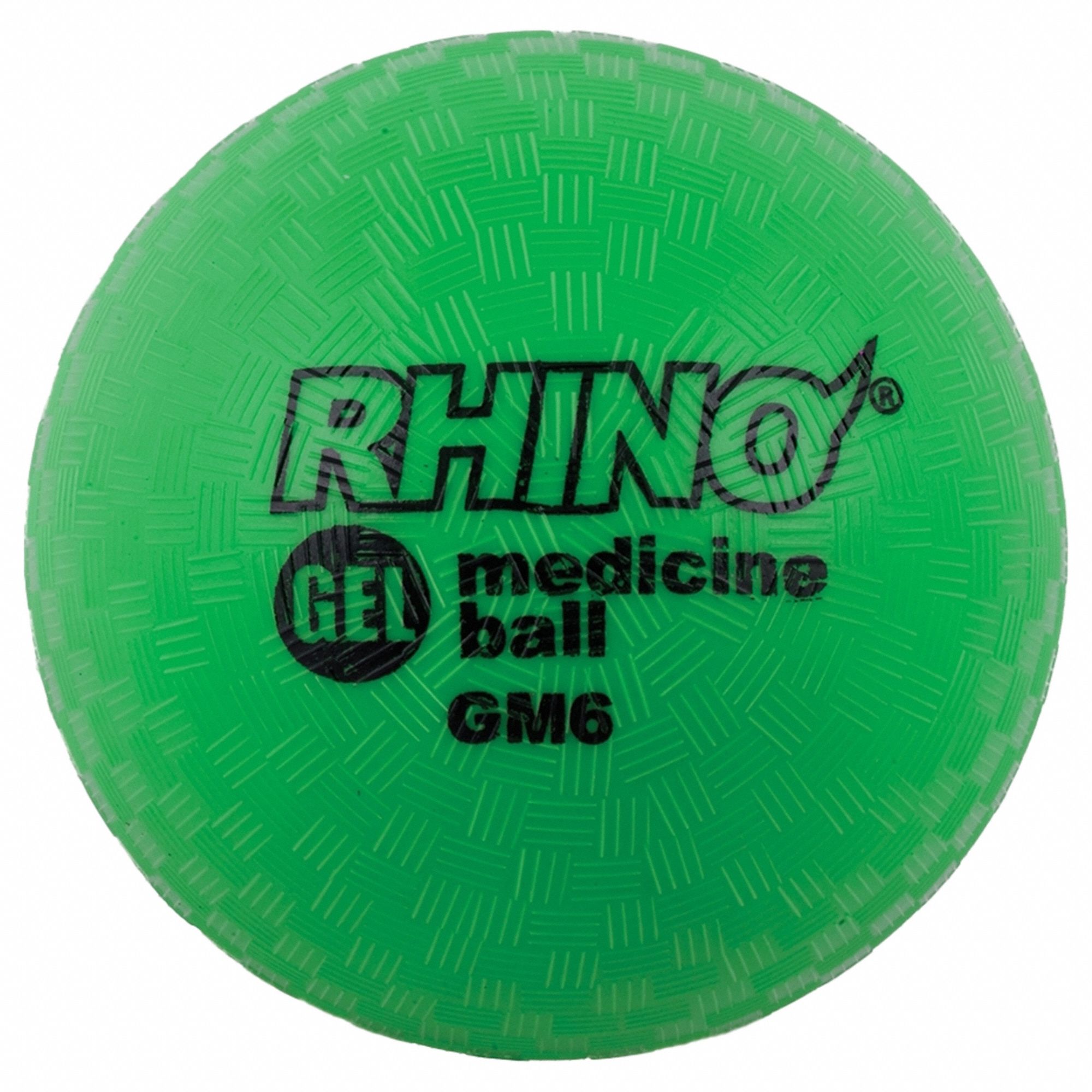 Medicine Ball: 7 in Overall Dia, Green, 7 lb