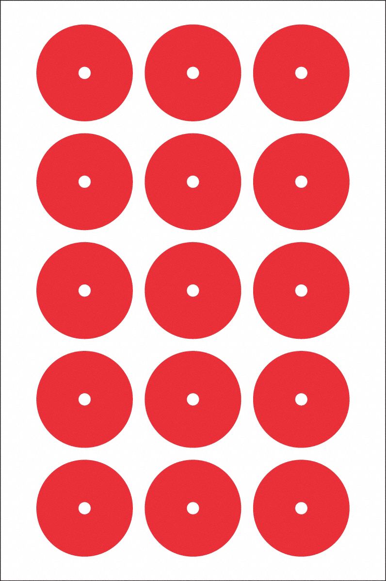 Gauge Marking Labels 2 Dia Red PK15