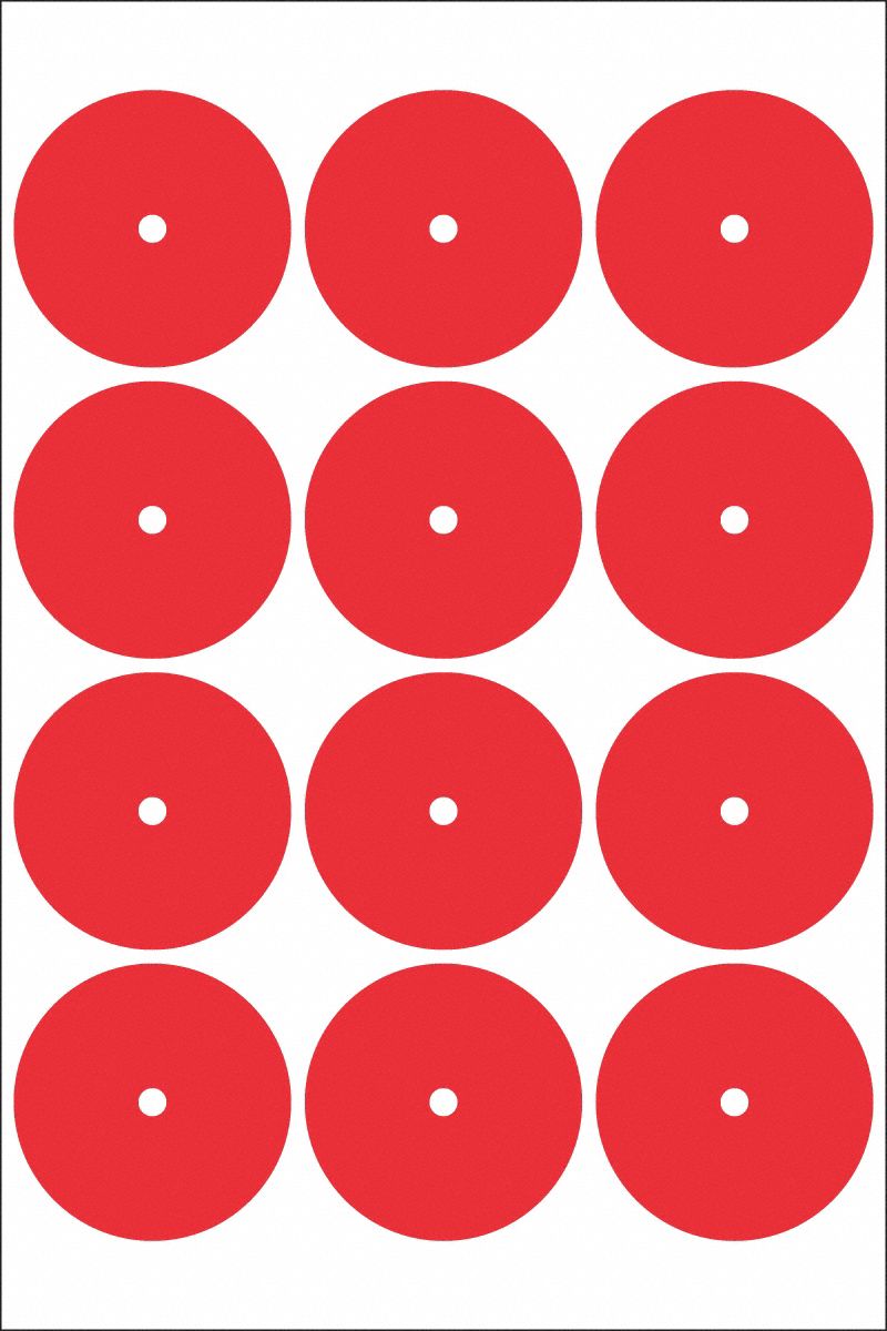 Gauge Marking Labels Red PK12