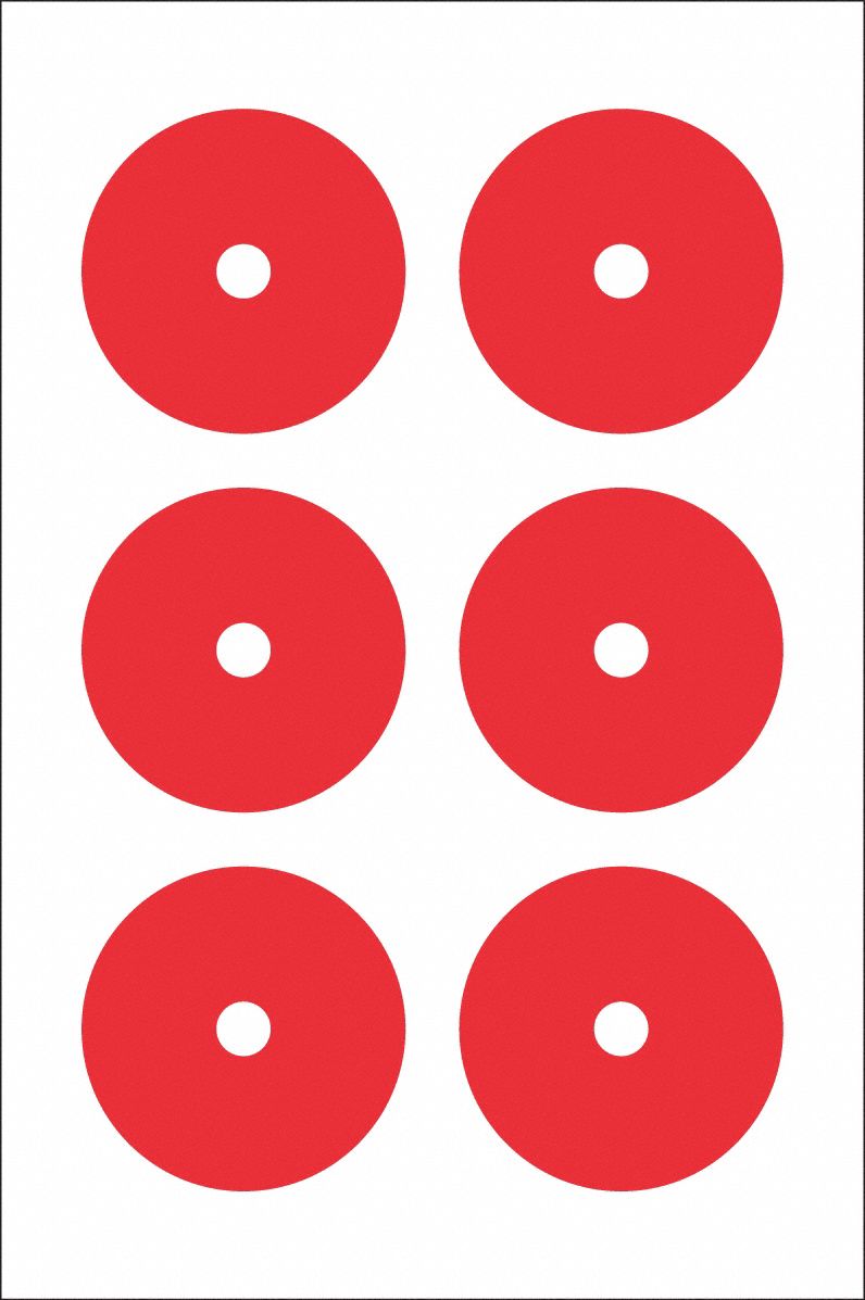 Gauge Marking Labels 3 Dia Red PK6