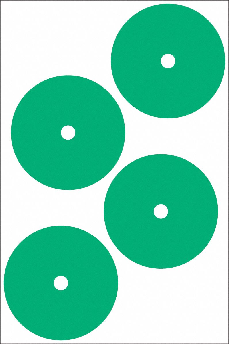 Gauge Marking Labels 4 Dia Green PK4