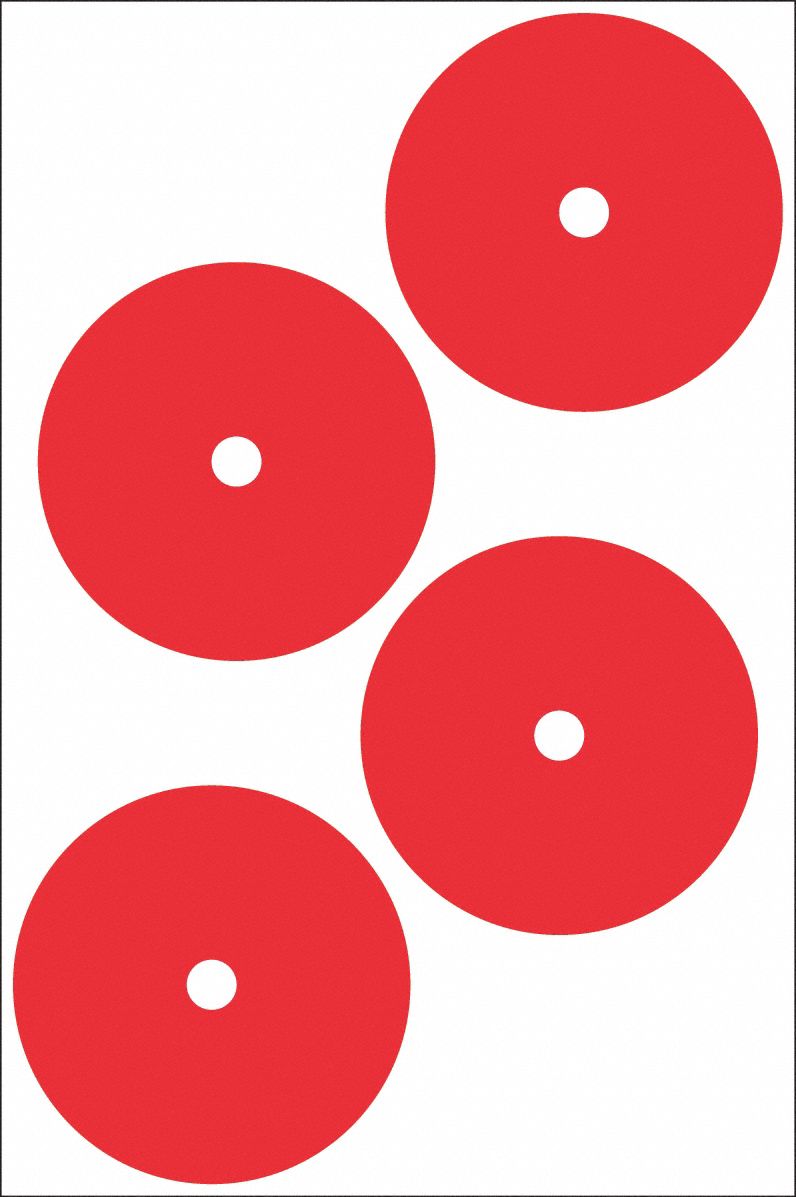 Gauge Marking Labels 4 Dia Red PK4