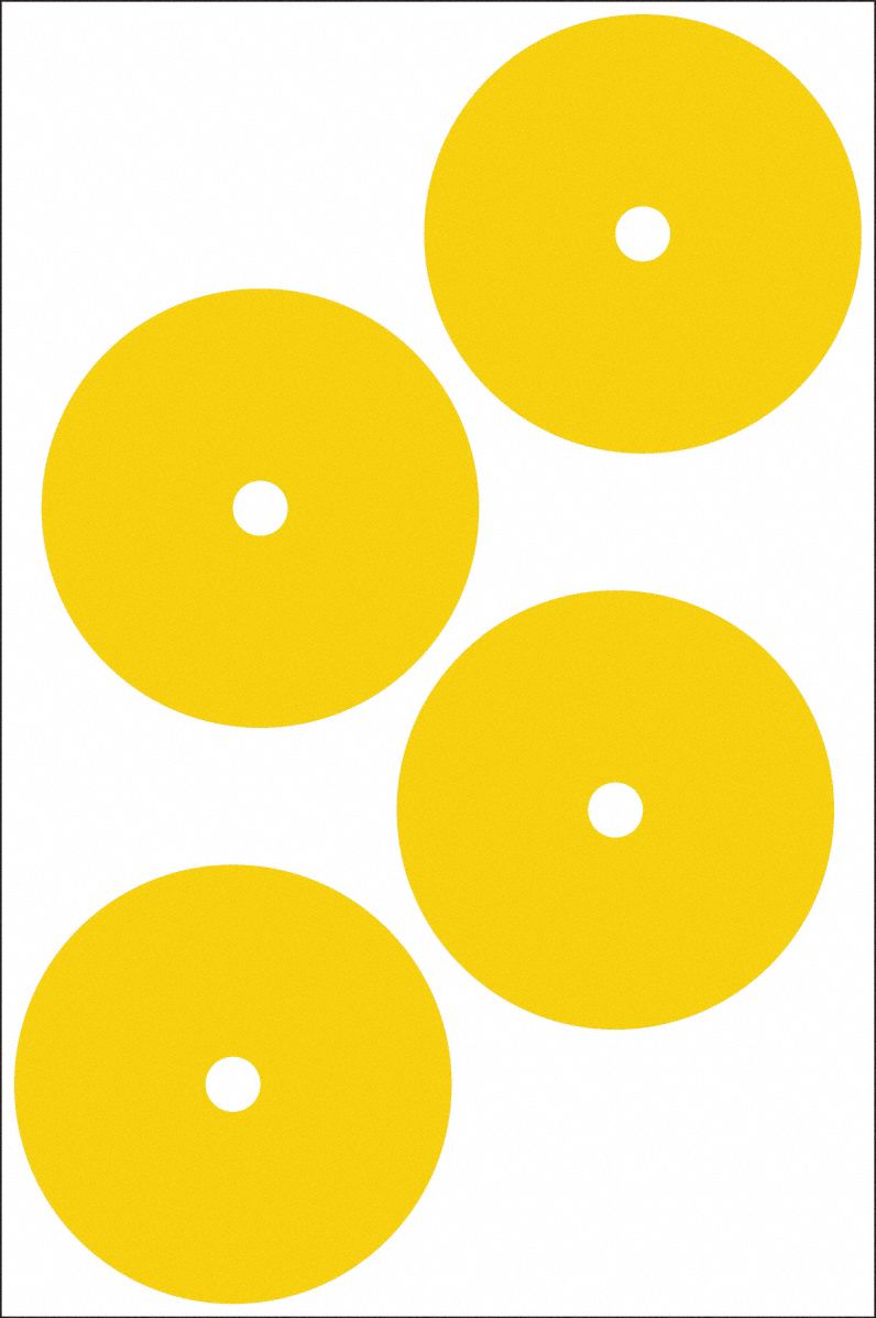 Gauge Marking Labels 4 Dia Yellow PK4