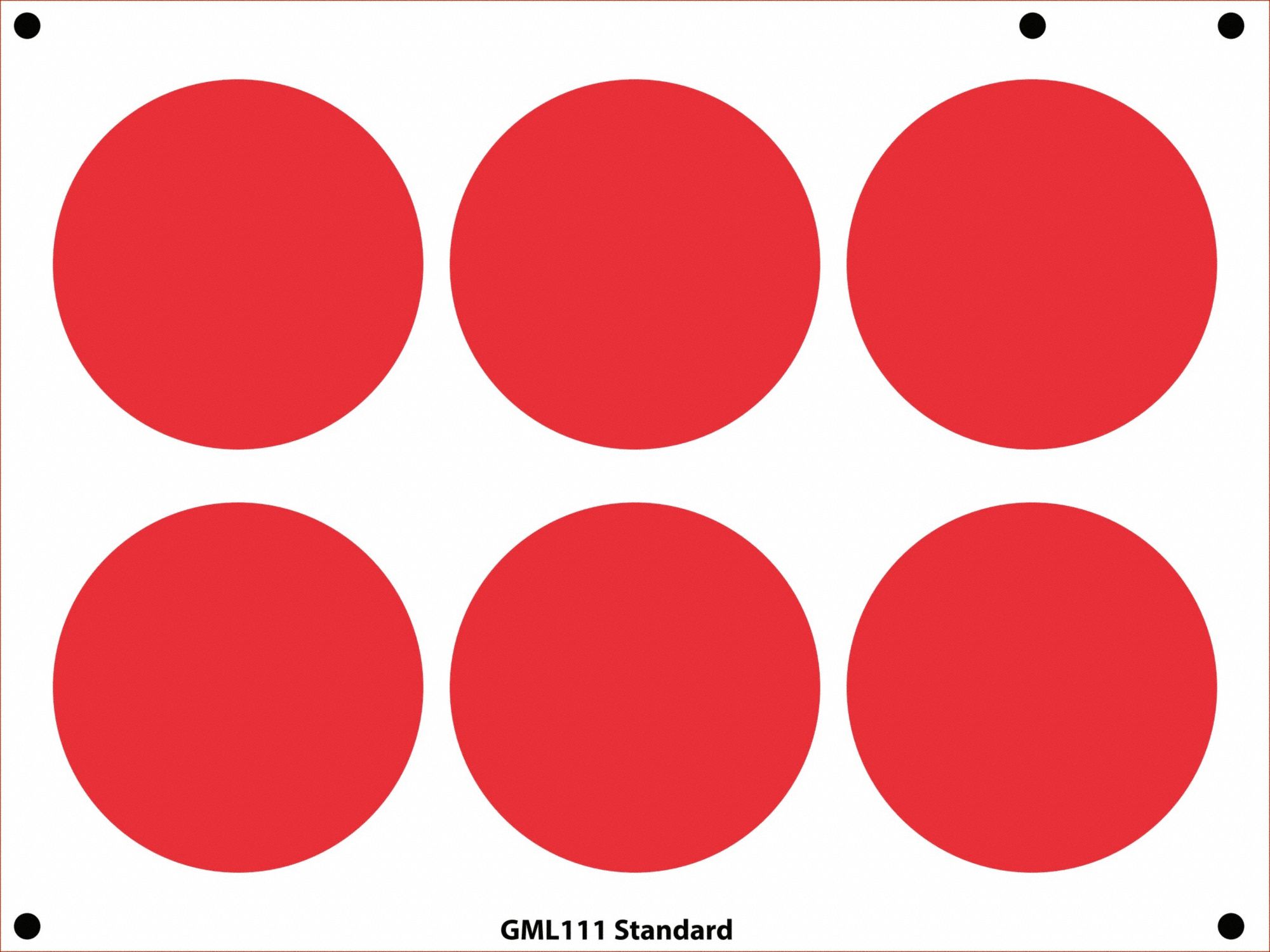 Gauge Marking Labels 3 1/2 Dia Red PK6