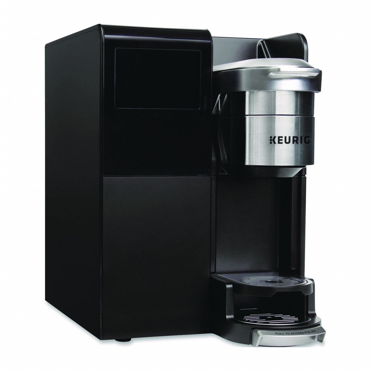 Single Serve Coffee Maker: 12 fl oz Max Brewing Capacity, Black/Silver