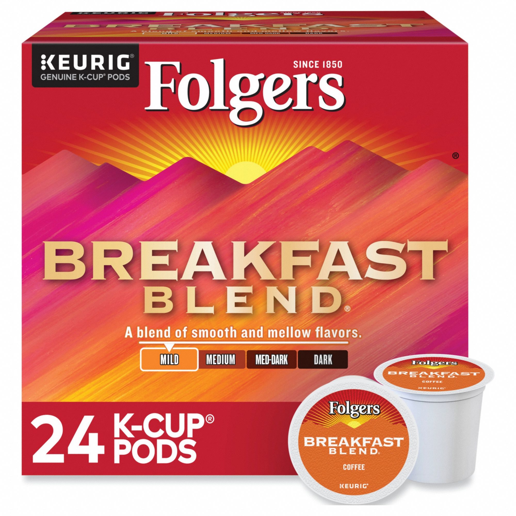 Coffee: Morning Cafe, Pod Beverage Pack, Light, Caffeinated, Ground, 0.28 oz Pack Wt