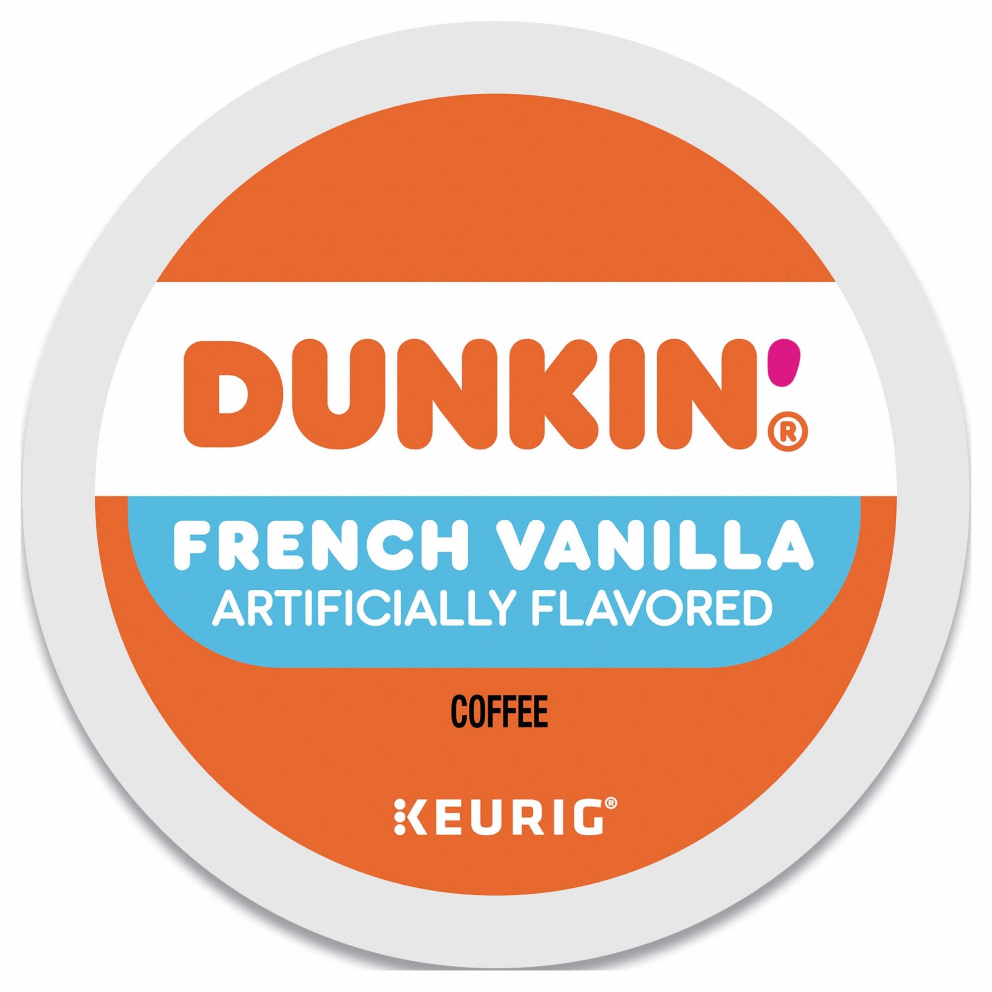 Coffee K-Cup: Caffeinated, French Vanilla, Pod, 0.37 oz Pack Wt, 8.14 oz Net Wt, 22 PK