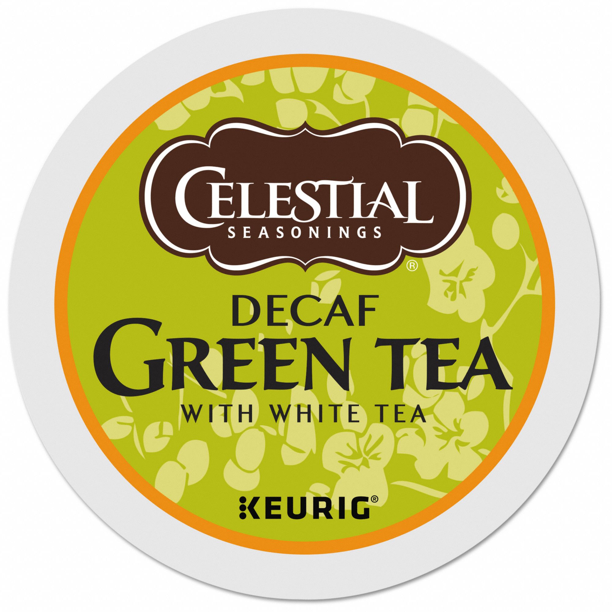 CELESTIAL SEASONINGS Decaffeinated Tea KCup Decaffeinated, Green Tea Decaf, Pod, Green, 24 PK