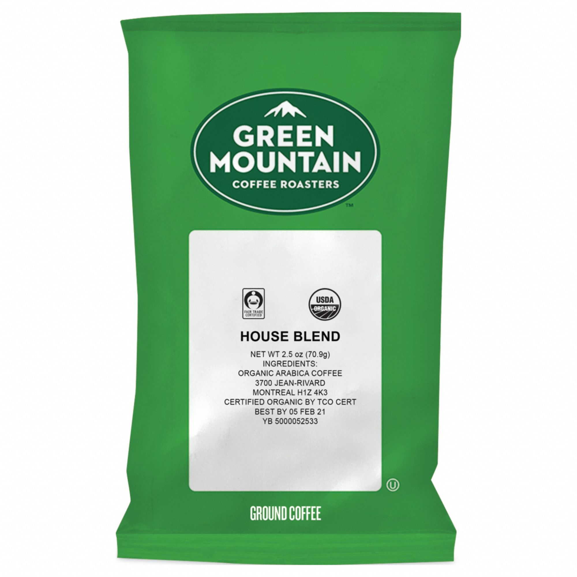 Coffee: House Blend, Fraction Pack Beverage Pack, Medium, Caffeinated, Ground