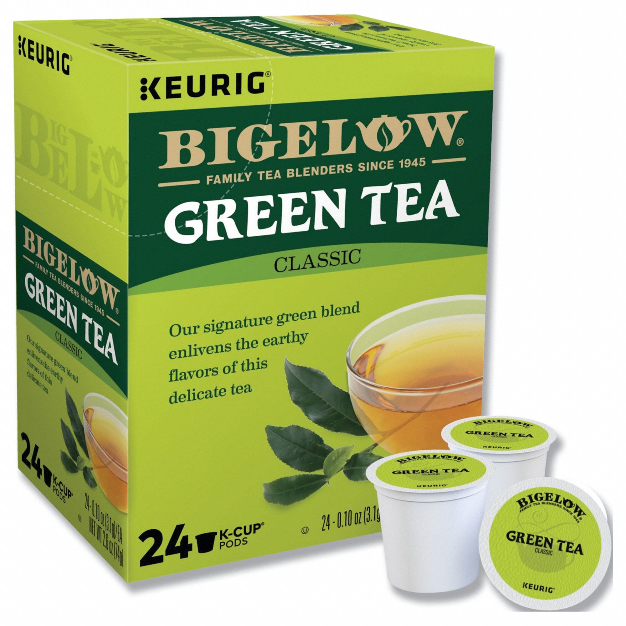 BIGELOW, Green Tea, Pod Beverage Pack, Tea 794LN36060 Grainger