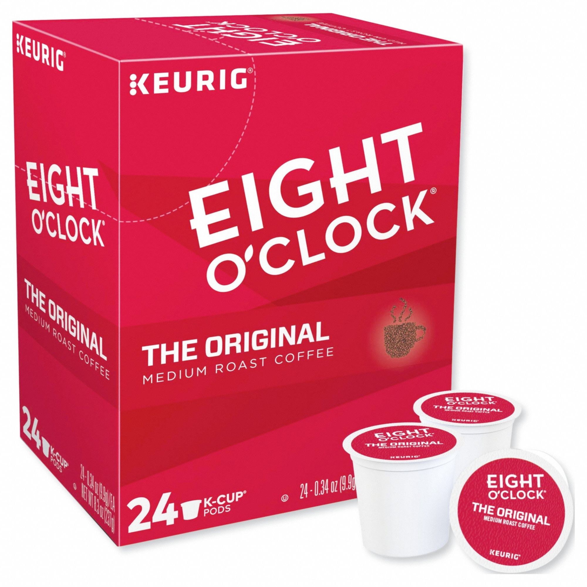 Coffee K-Cup: Caffeinated, Original, Pod, 0.34 oz Pack Wt, 8.16 oz Net Wt, 24 PK