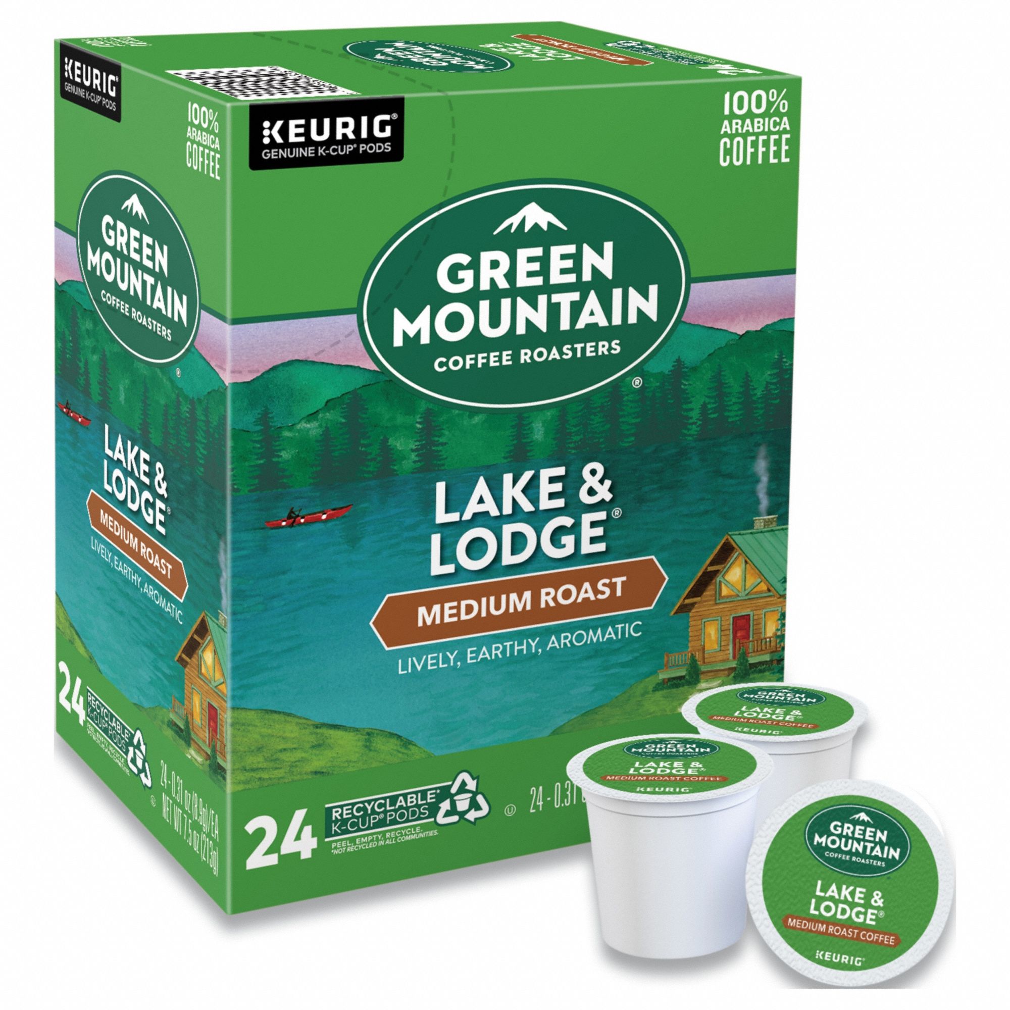 Coffee: Lake and Lodge, Pod Beverage Pack, Medium, Caffeinated, Ground