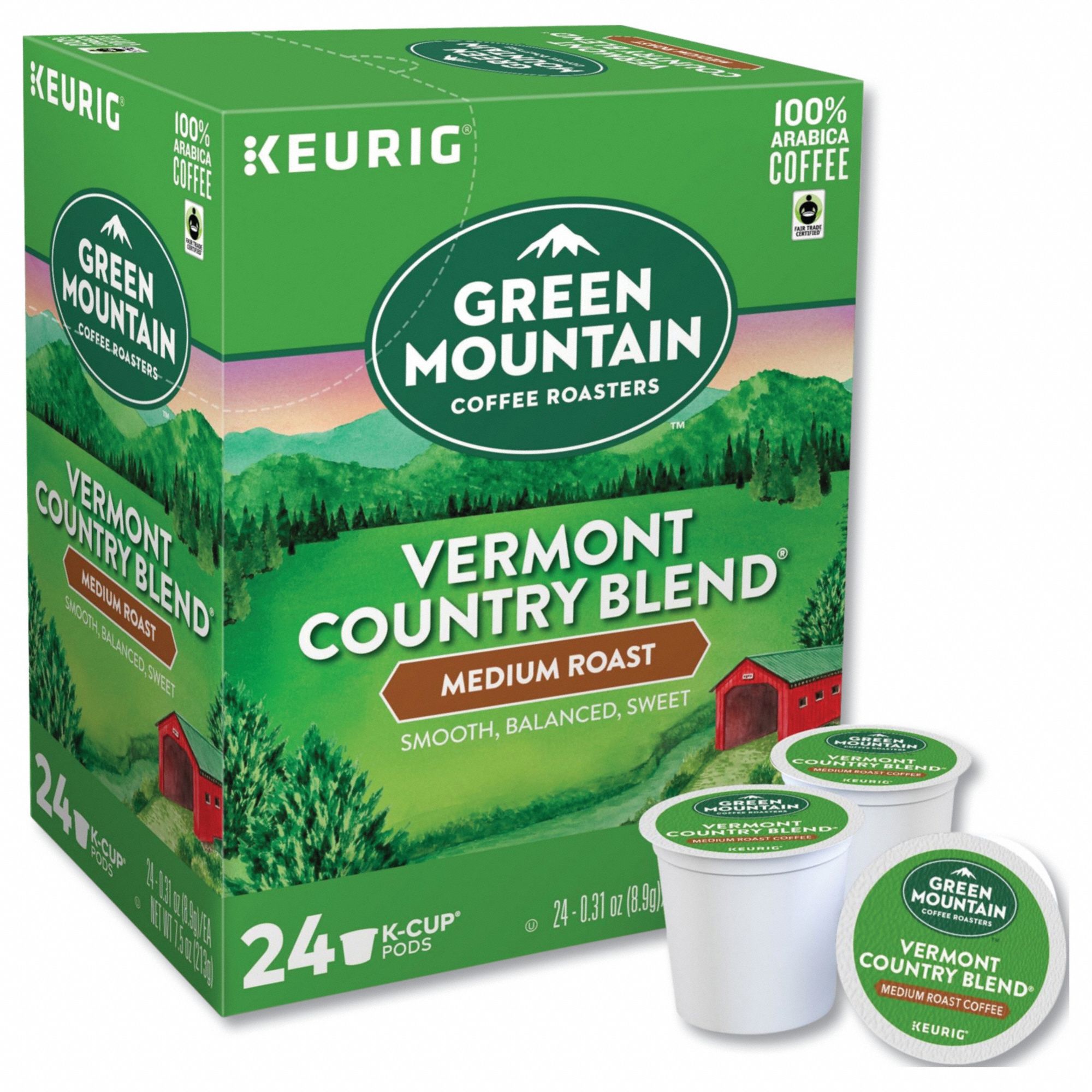 Coffee: Vermont Country Blend, Pod Beverage Pack, Medium, Caffeinated, Ground
