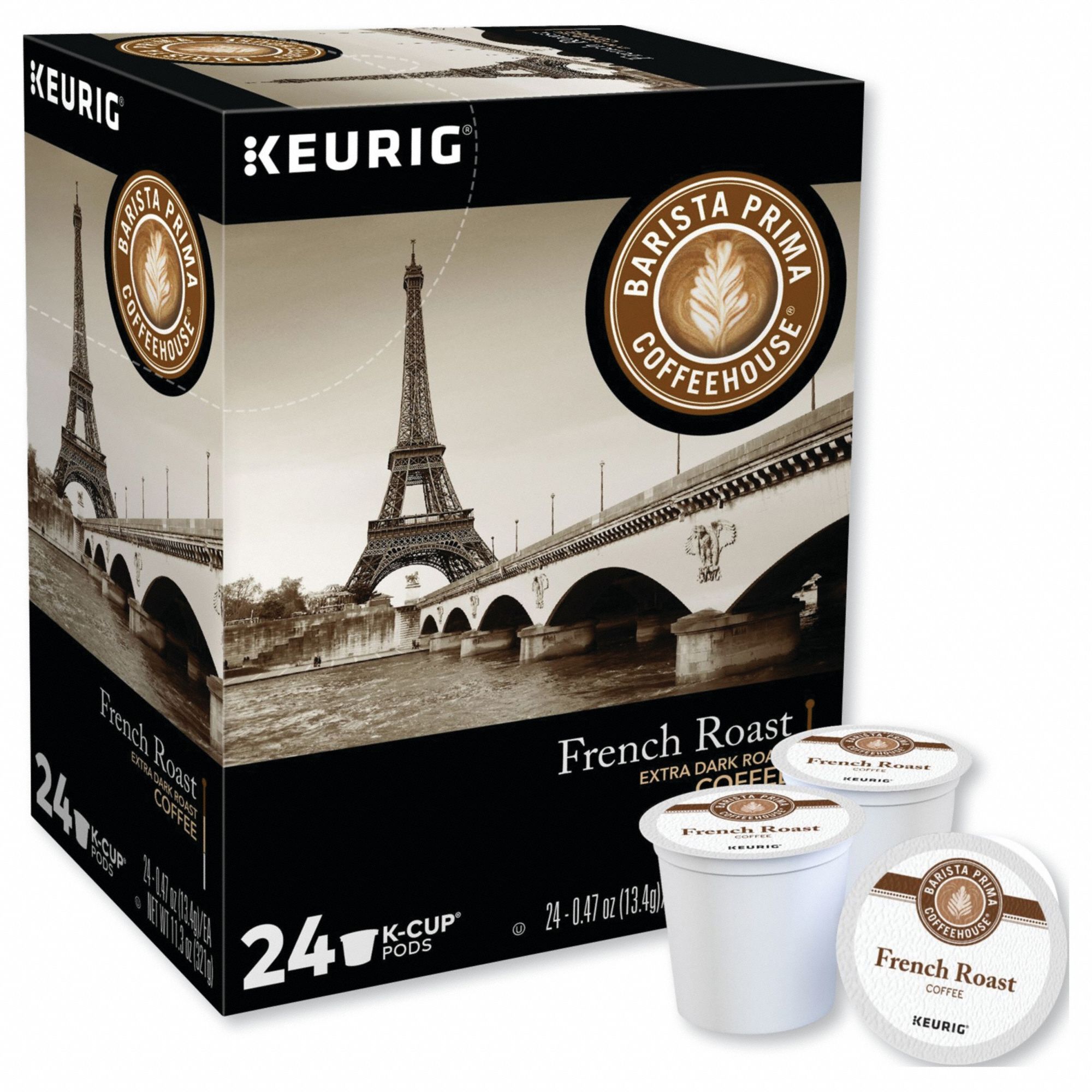 Coffee: French Roast, Pod Beverage Pack, Dark, Caffeinated, Ground