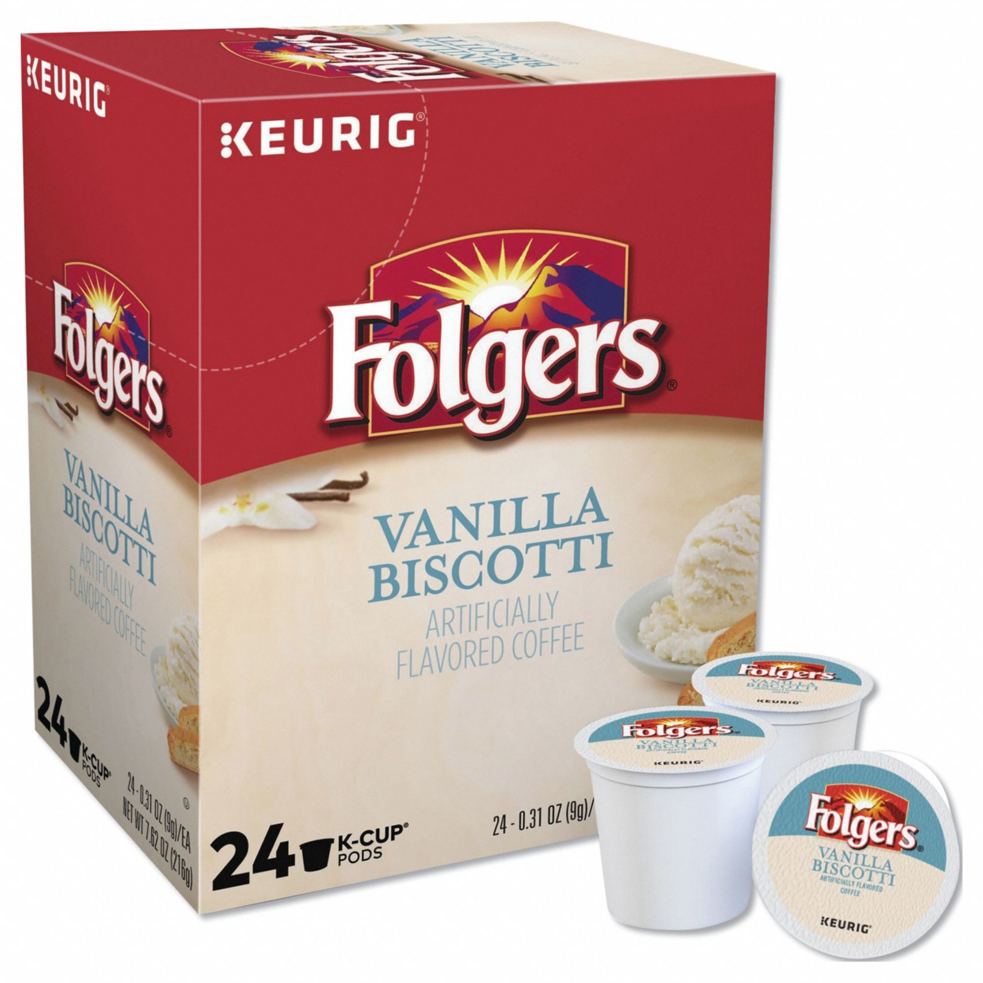 FOLGERS, Vanilla Biscotti, Pod Beverage Pack, Coffee 794LV86661