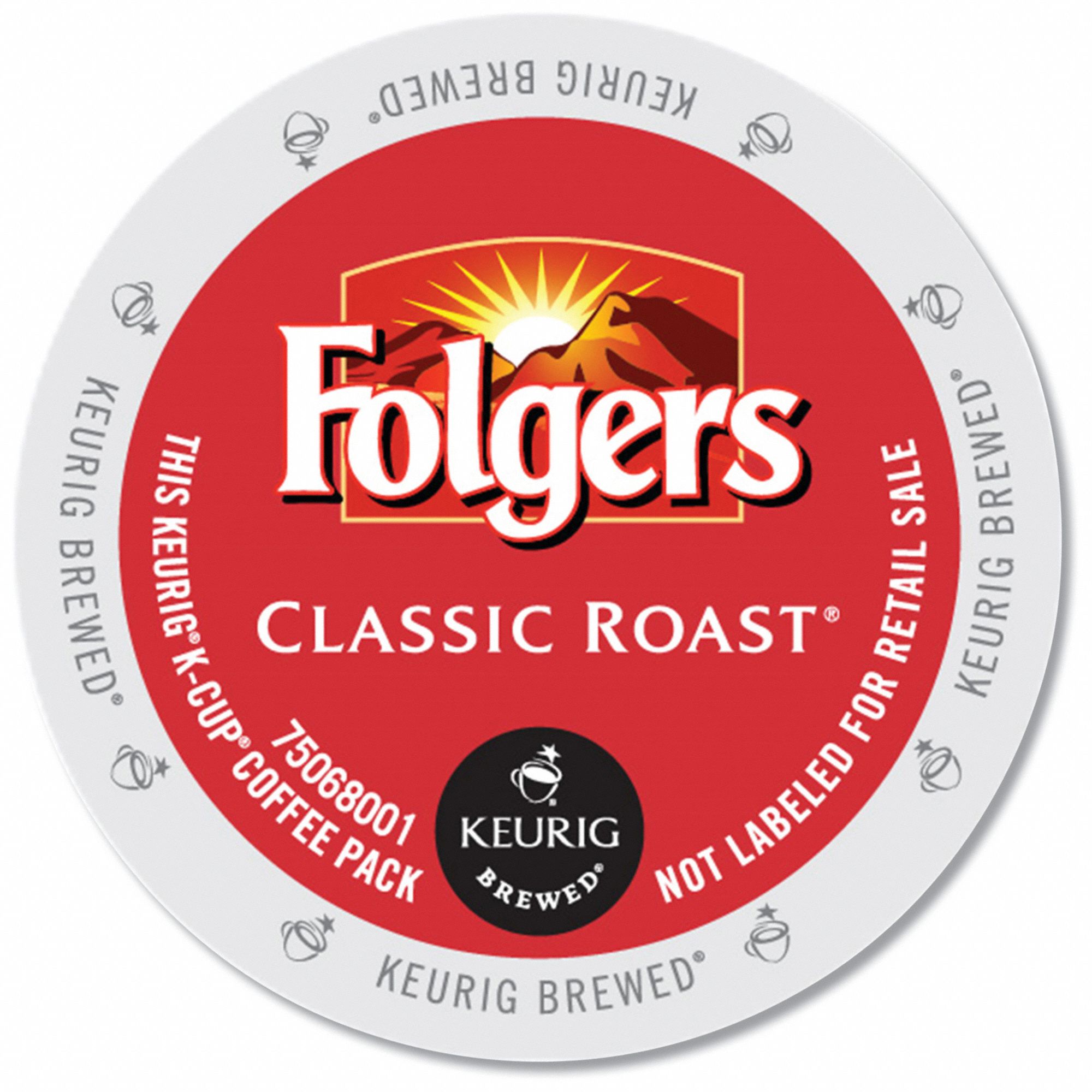 FOLGERS, Caffeinated, Classic Roast, Coffee KCup 794LW16685 Grainger