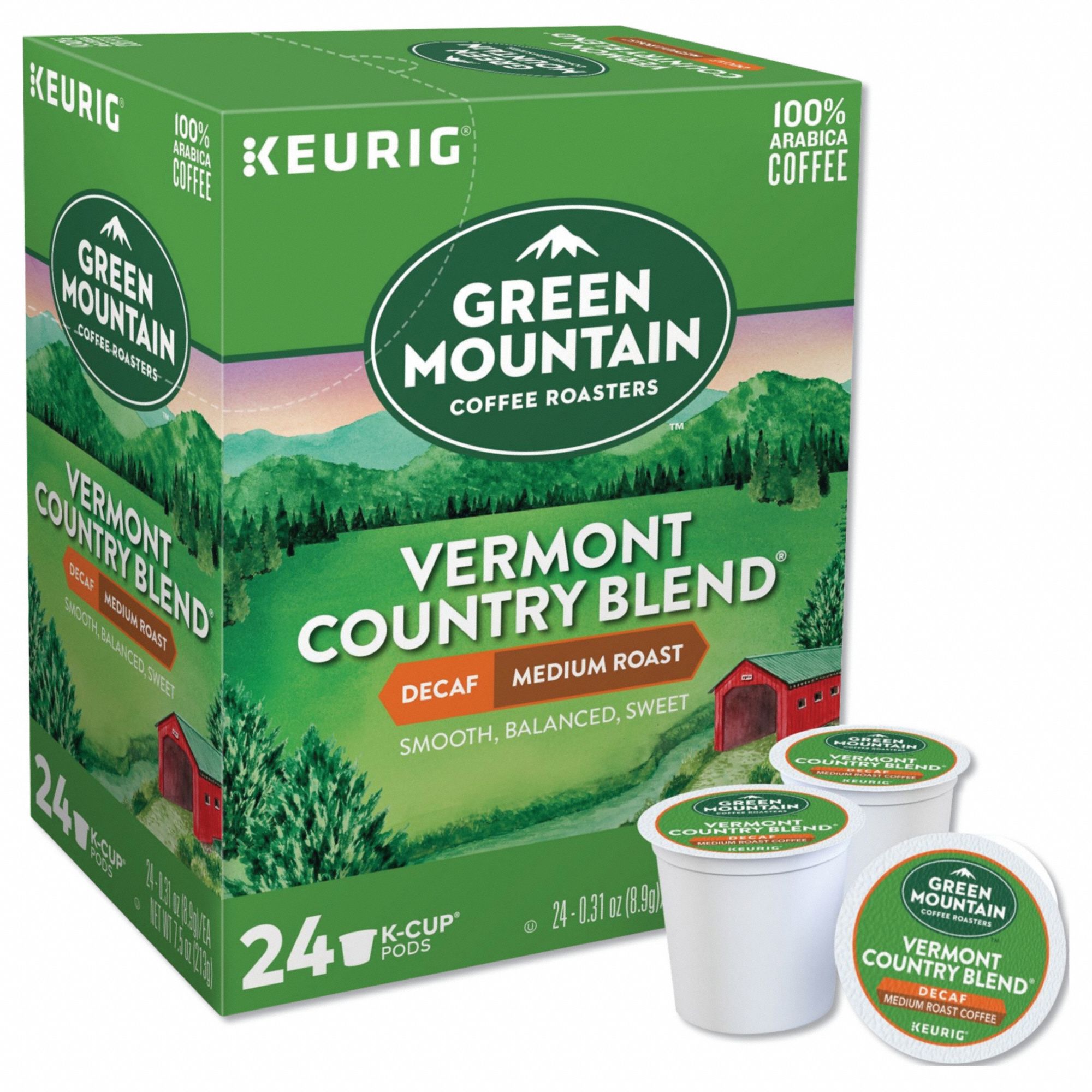 Coffee: Vermont Country Blend Decaf, Pod Beverage Pack, Medium, Decaffeinated