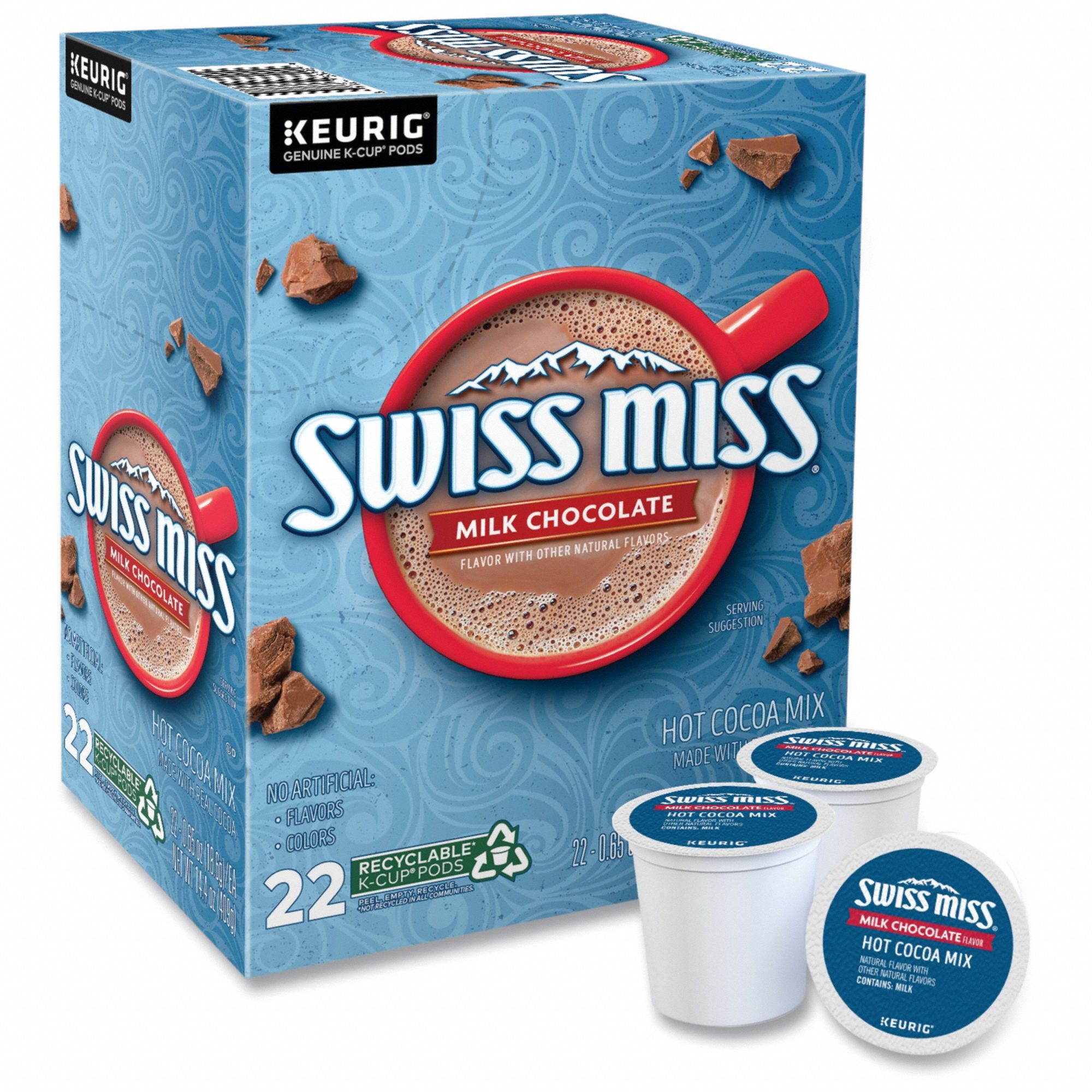 SWISS MISS, NonCaffeinated, Milk Chocolate, Hot Cocoa KCup 794M74GMT8292 Grainger