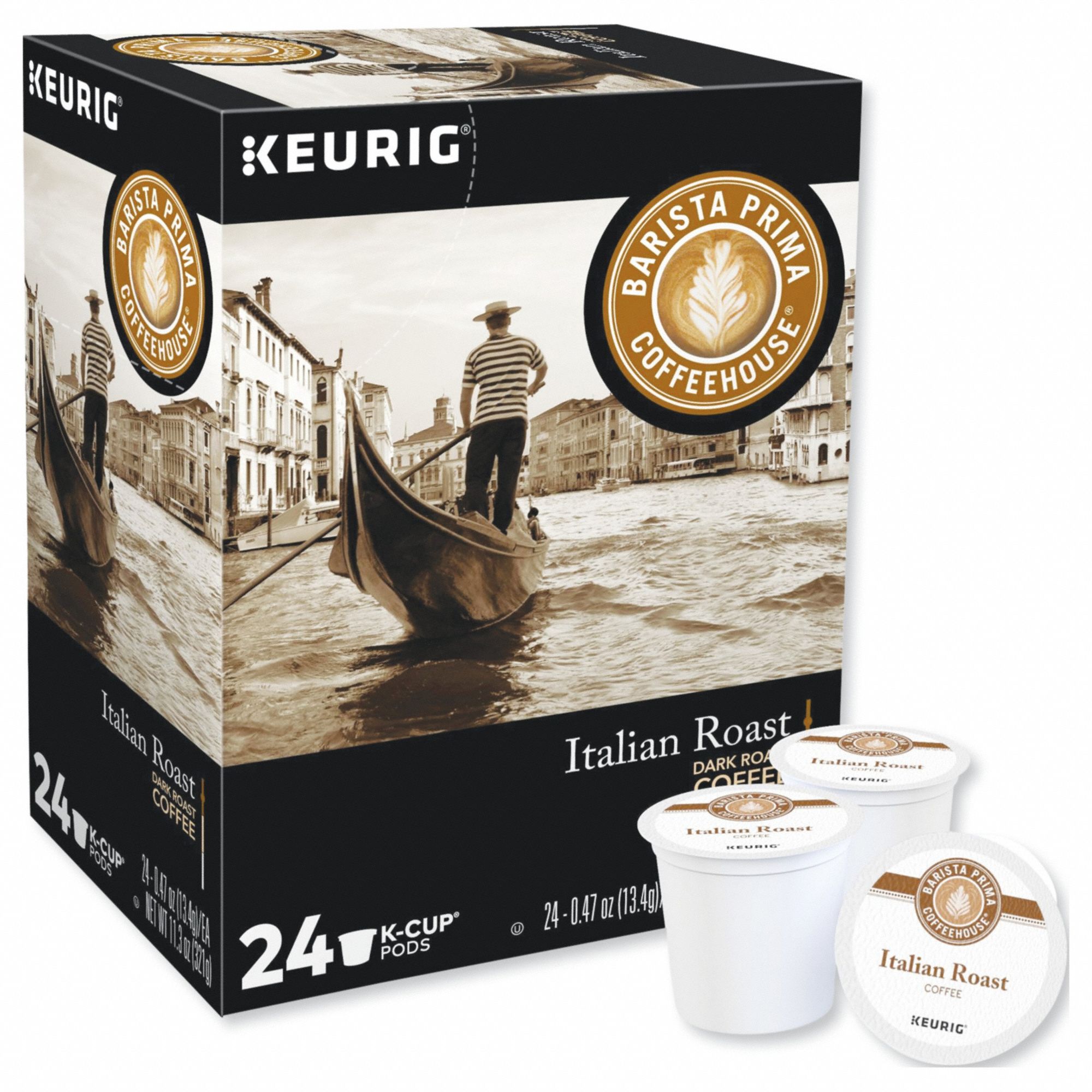 Coffee: Italian Roast, Pod Beverage Pack, Dark, Caffeinated, Ground