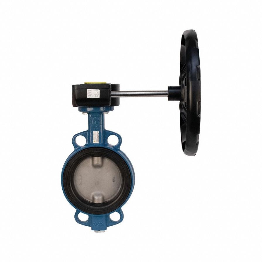 Butterfly Valve: 1 1/2 in Pipe Size, Concentric, 250 psi Max. Pressure (CWP), Wafer, EPDM