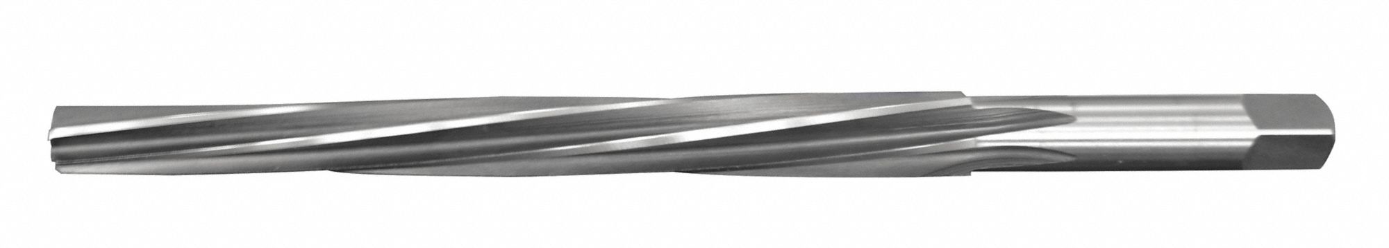 TAPER PIN REAMER, FOR #5 PIN, ¼ IN SMALL END DIAMETER, 19/64 IN LARGE END DIAMETER