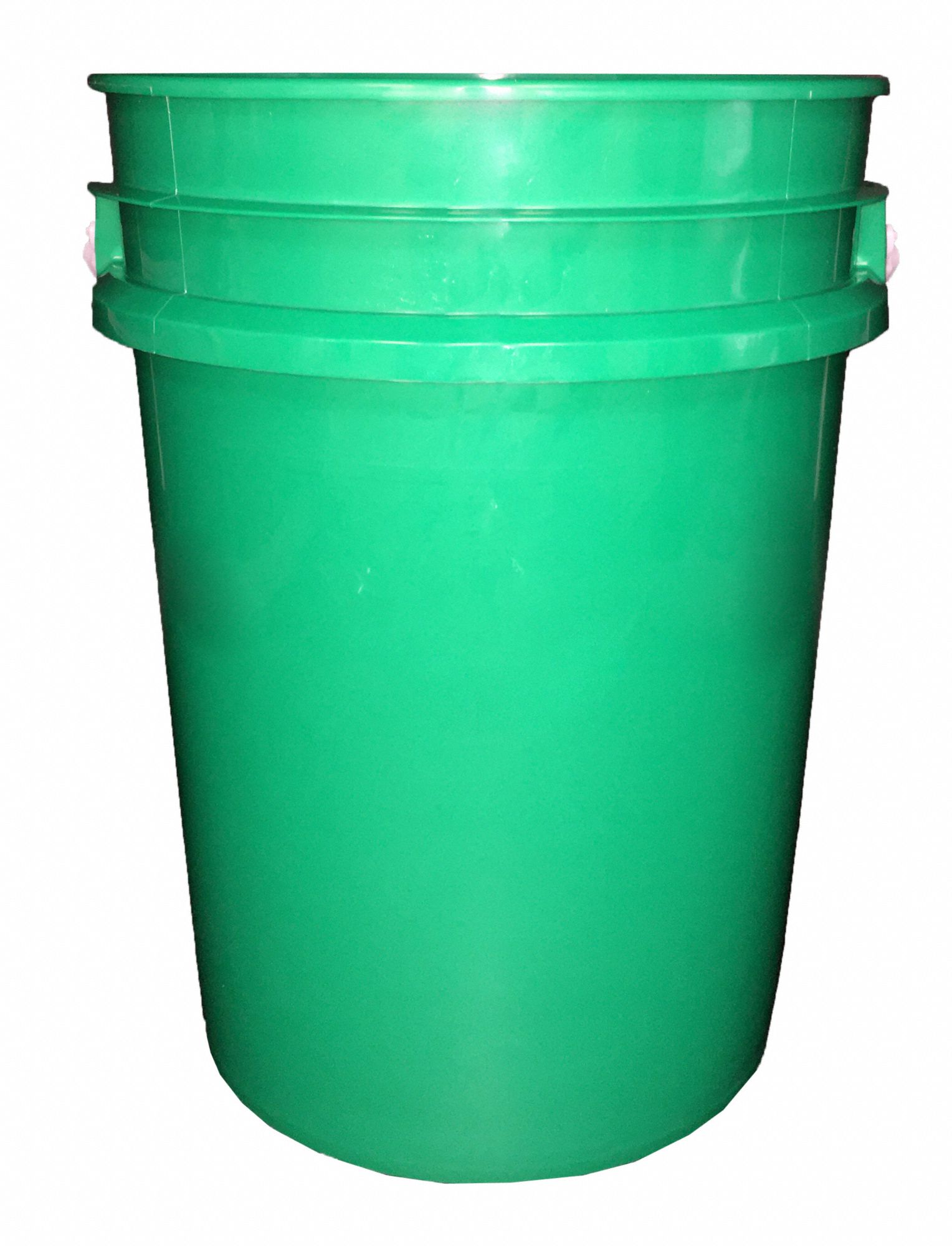 PAIL, ROUND, OPEN HEAD, LD CAP 20 L, GREEN, 16 5/64 X 11 13/16 IN, POLYETHYLENE/PLASTIC