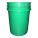 PAIL, ROUND, OPEN HEAD, LD CAP 20 L, GREEN, 16 5/64 X 11 13/16 IN, POLYETHYLENE/PLASTIC