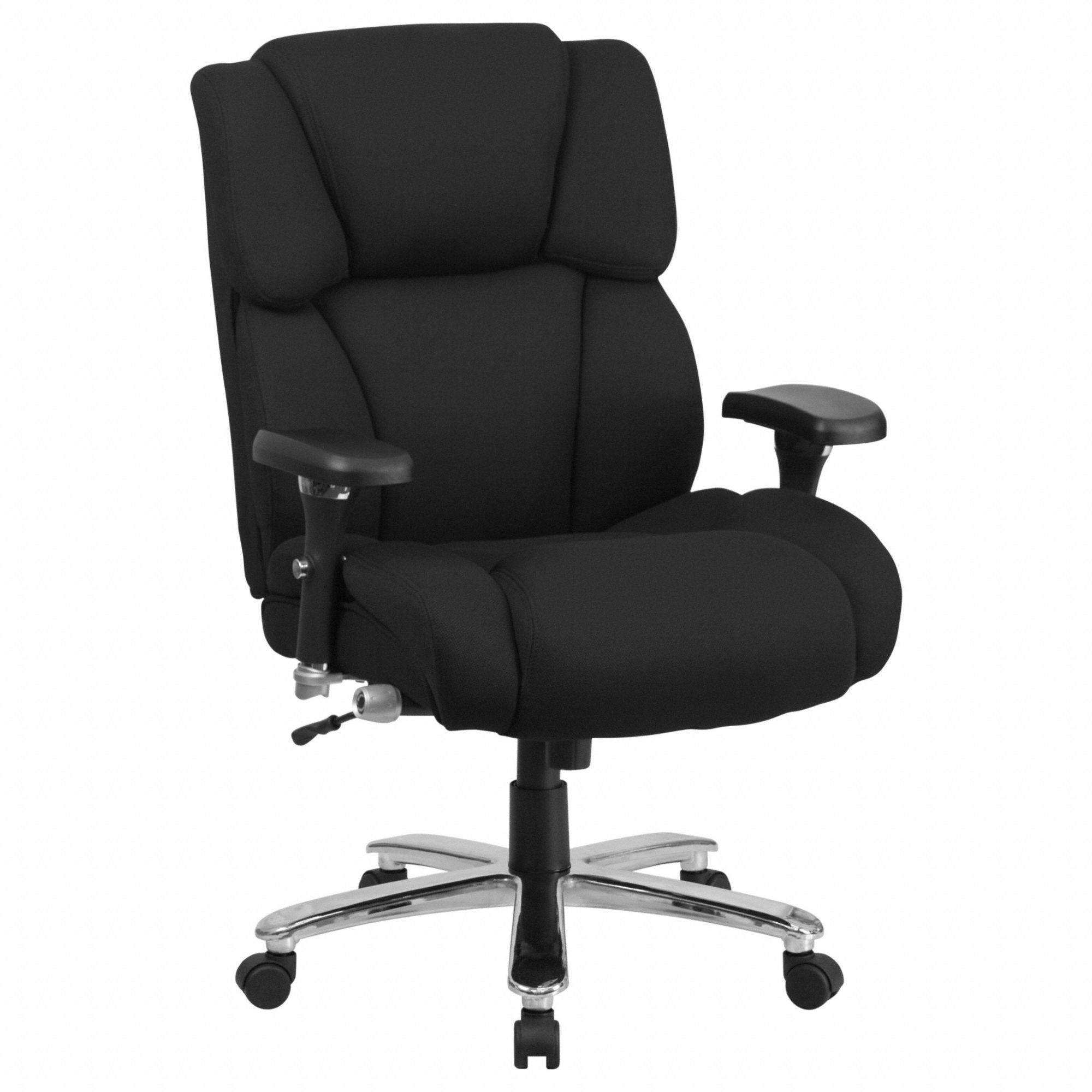 Office Chair: Hercules, Ht, Black, Fabric Material, 25 in Back Ht, 24 in Seat Wd