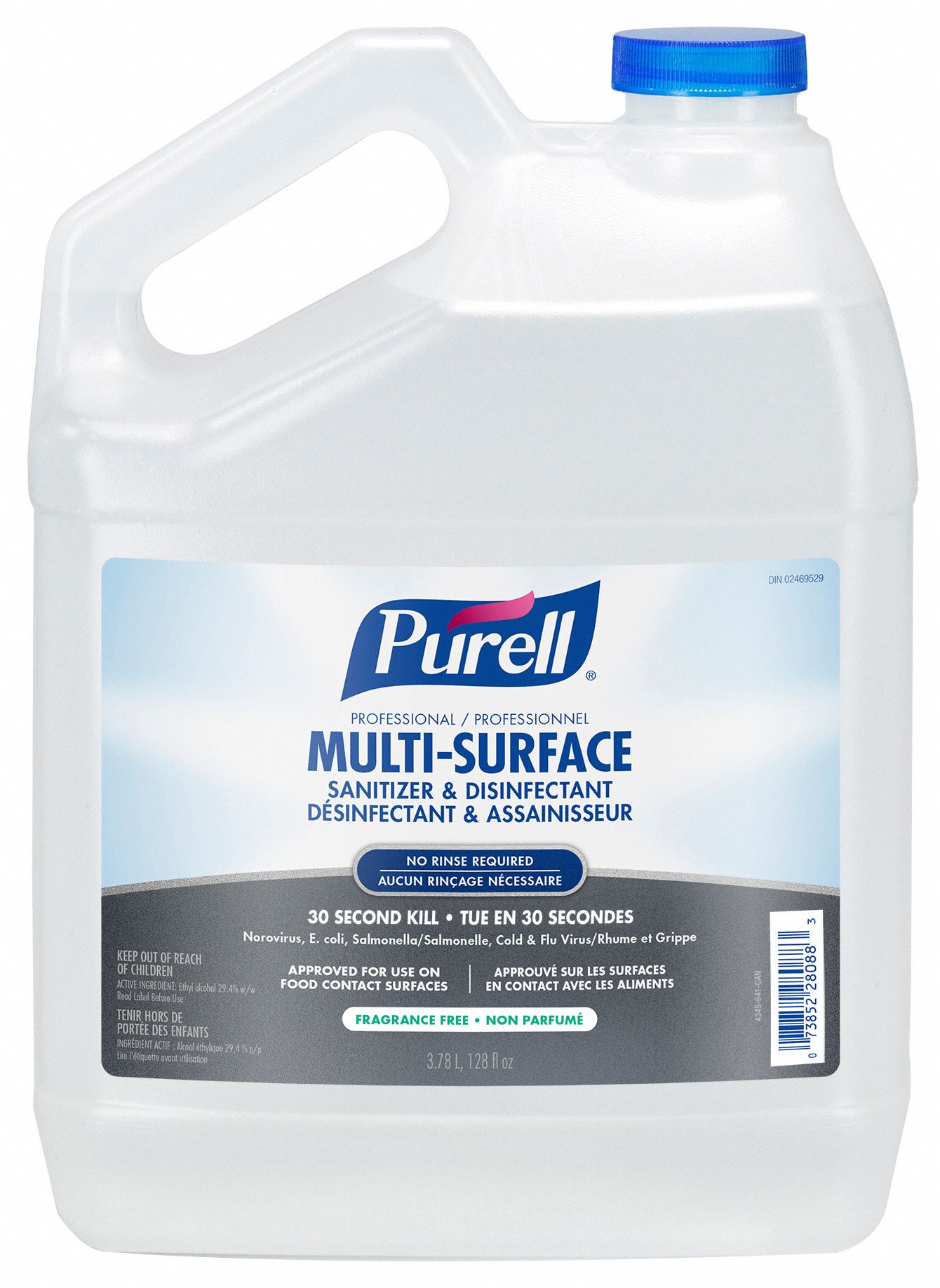 PURELL N/A SERIES DISINFECTANT CLEANER, 3.78 L, UNSCENTED, LIQUID, FOR ...