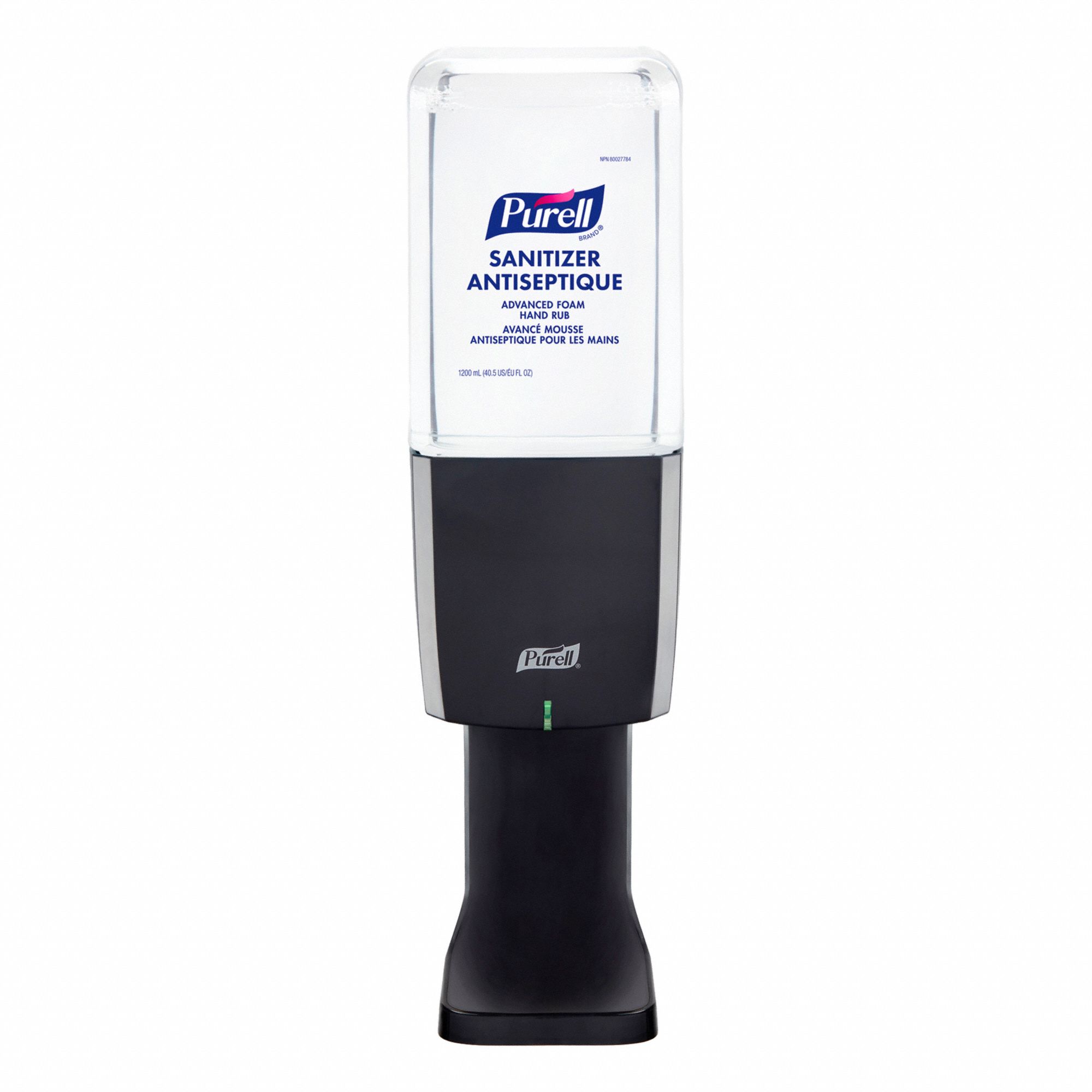 HAND SANITIZER DISPENSER,GREY,4 3/4 IN H